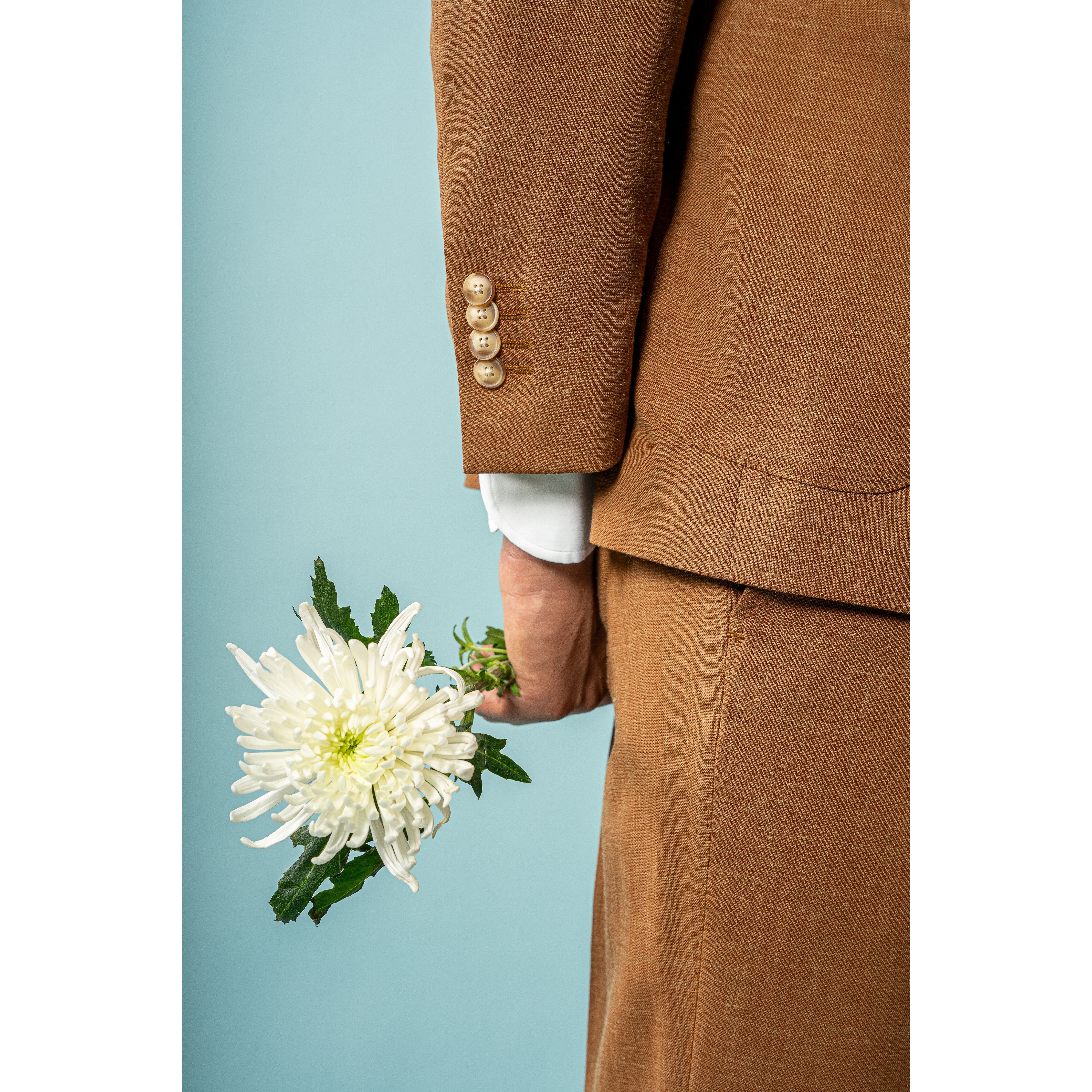 Munro Linnen Kostuum Camel | Paulo Oliveira