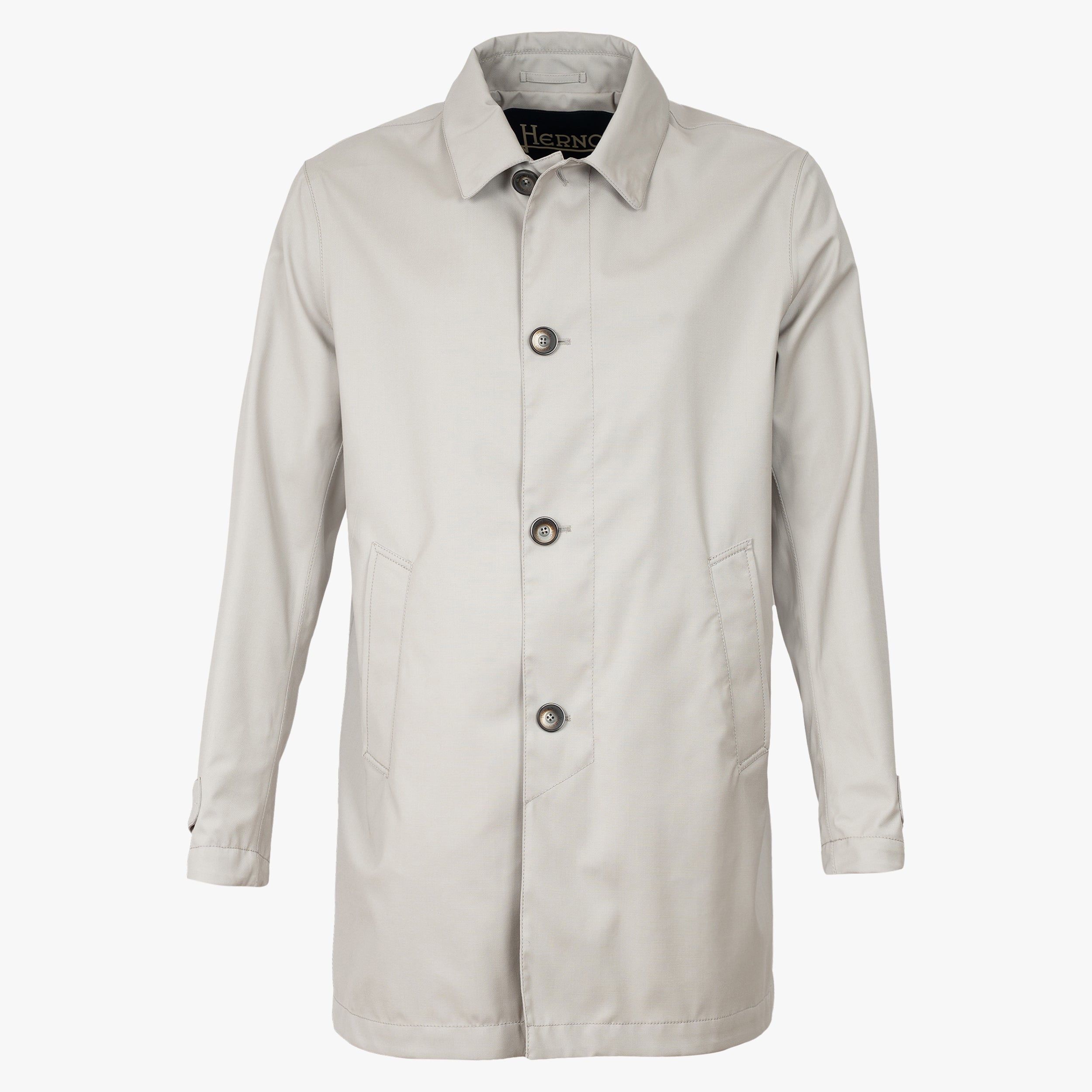 Herno Mantel Beige | Loro Piana Wool Storm®