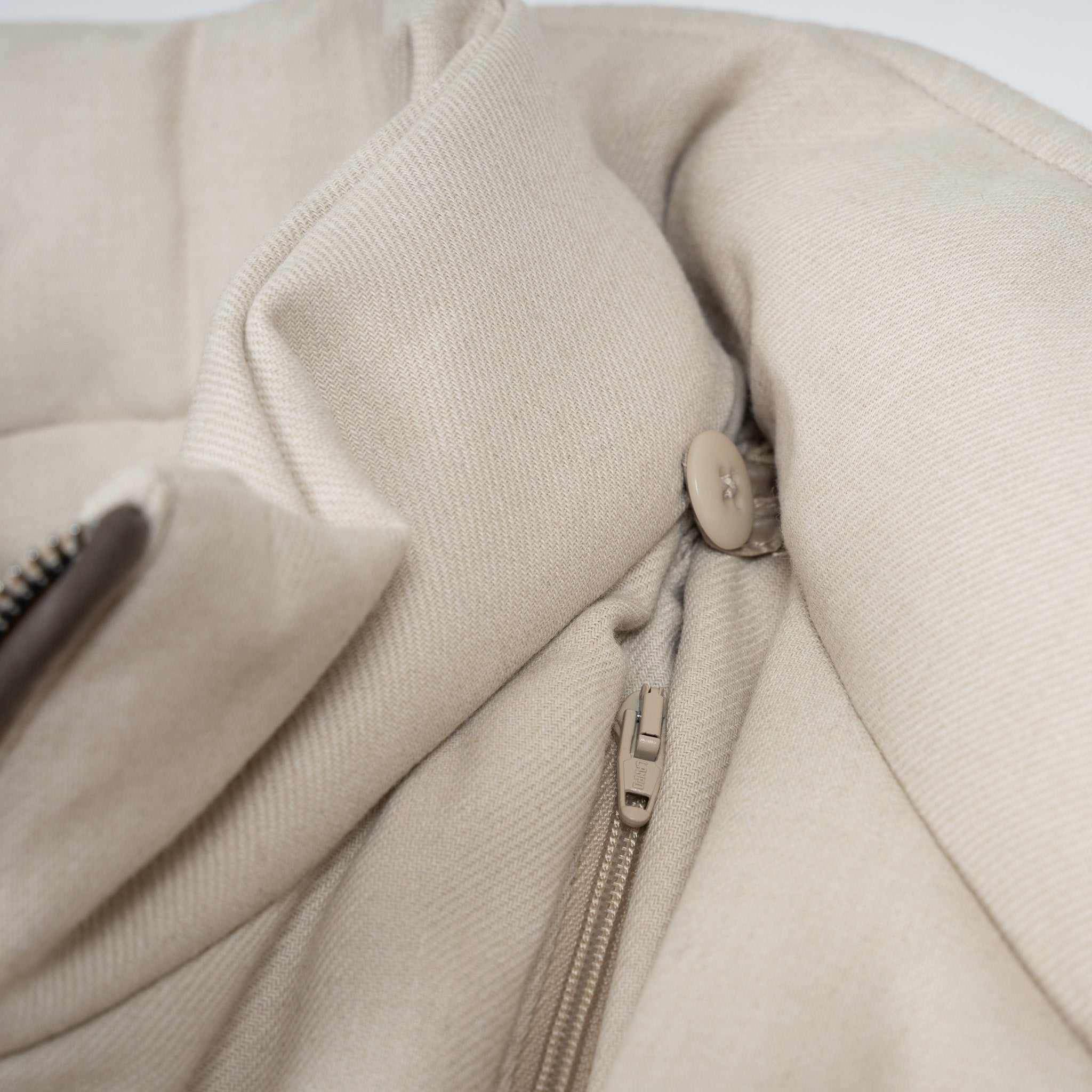 Herno Double-Breasted Mantel Beige | Norfolk Wool