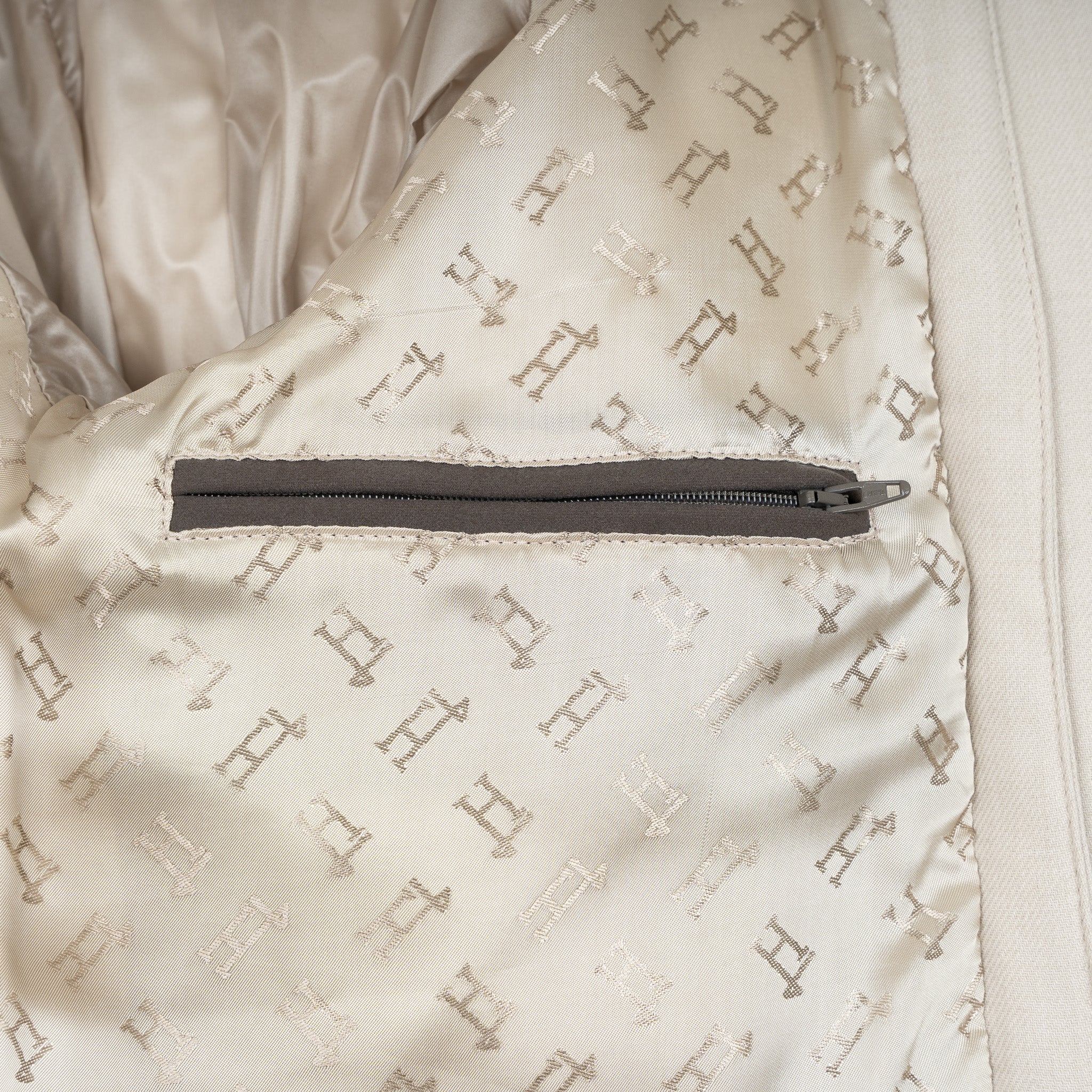 Herno Double-Breasted Mantel Beige | Norfolk Wool