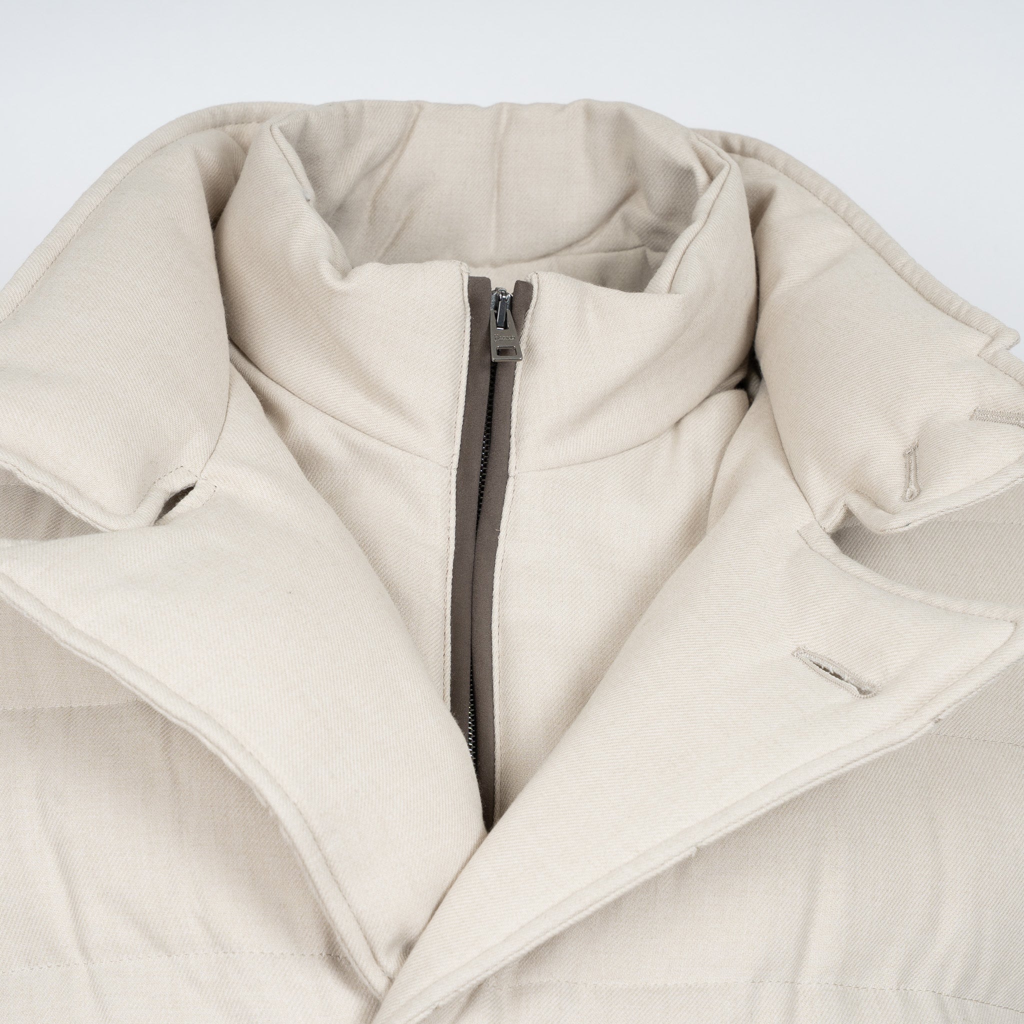 Herno Double-Breasted Mantel Beige | Norfolk Wool