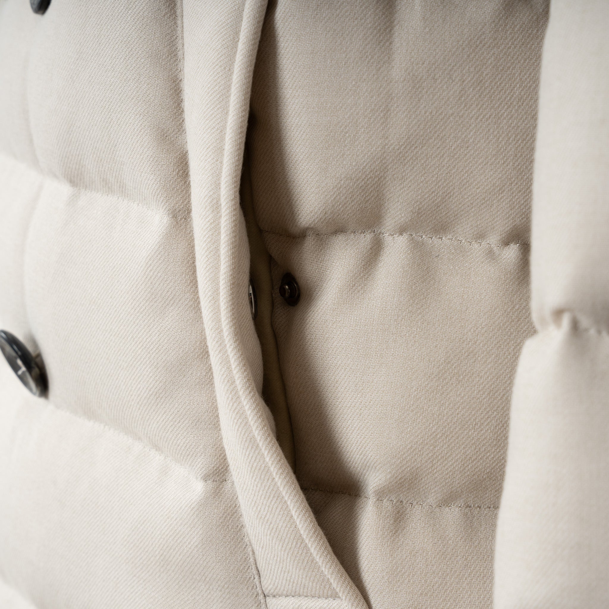 Herno Double-Breasted Mantel Beige | Norfolk Wool