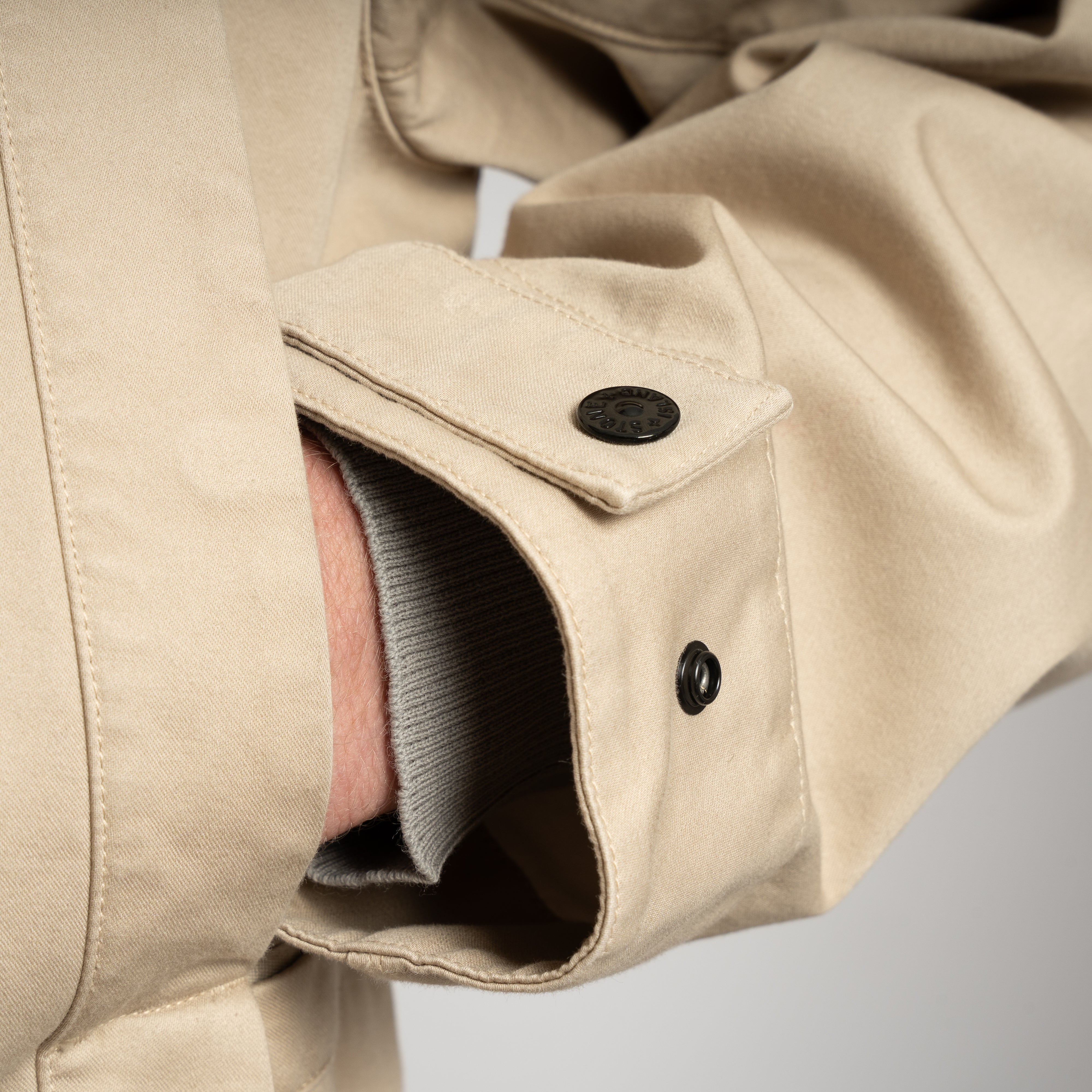 Stone Island Trench Coat Zand | Raso Gommato