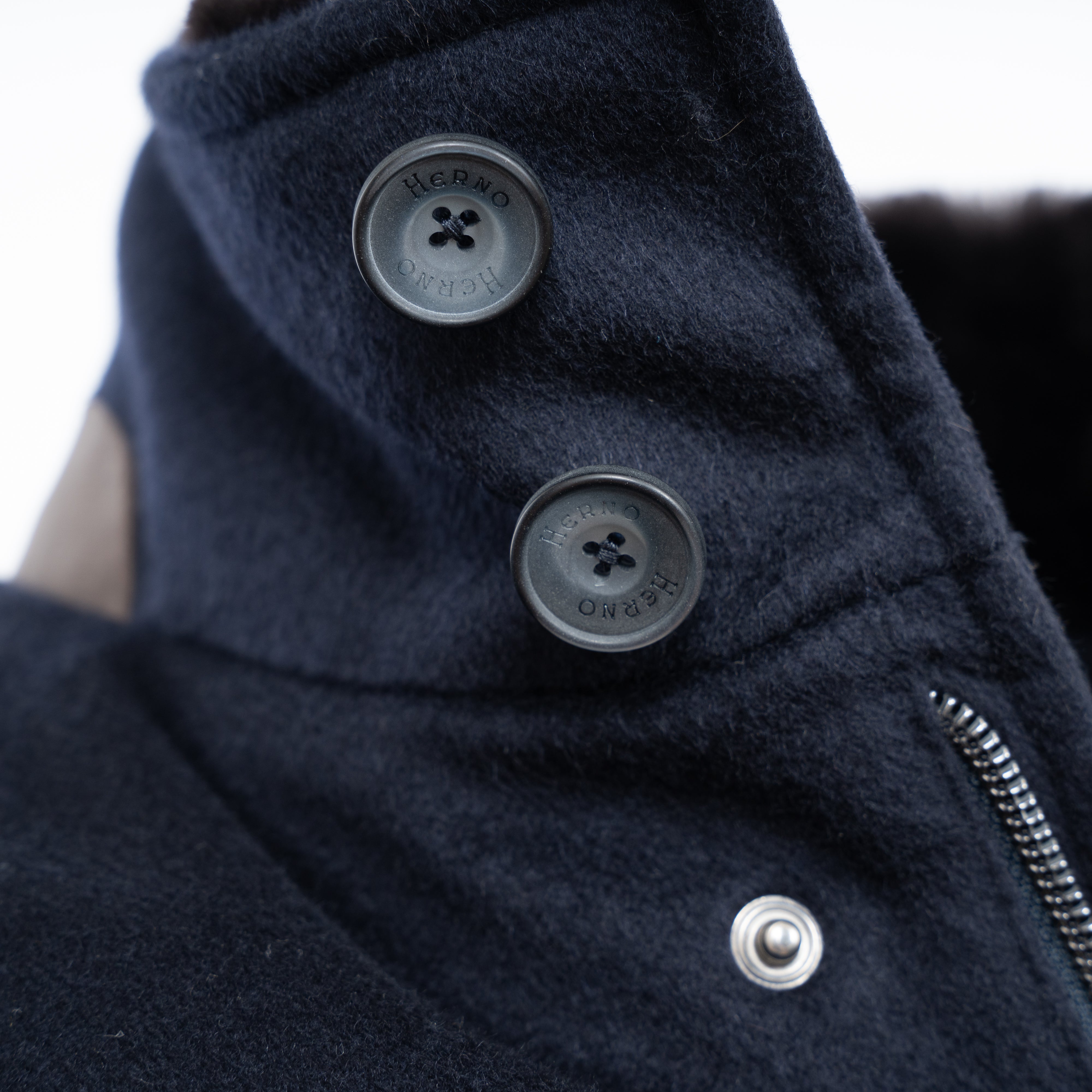 Herno Mantel Donkerblauw | Pure Cashmere