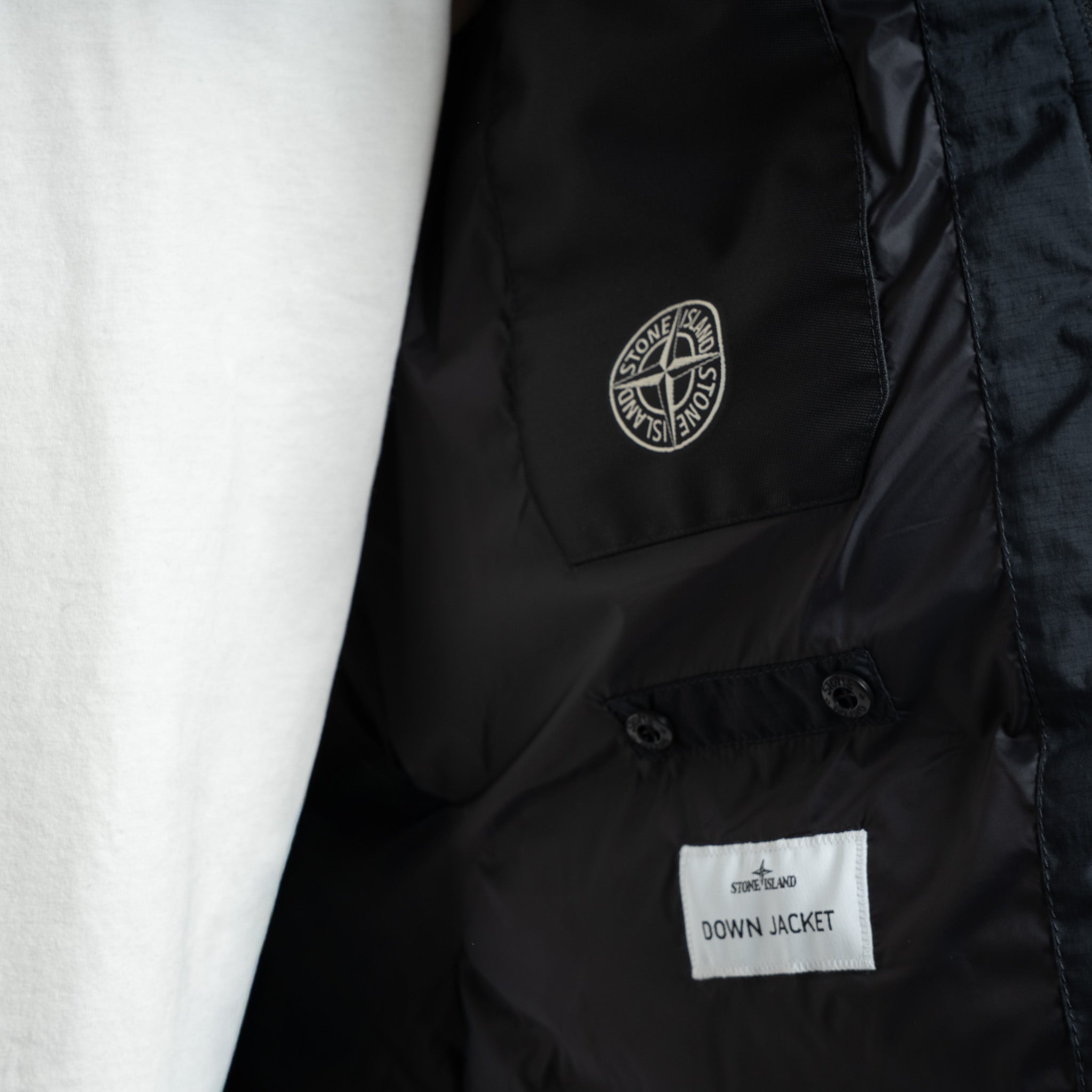 Stone Island Donsjas Zwart | Ripstop Cordura