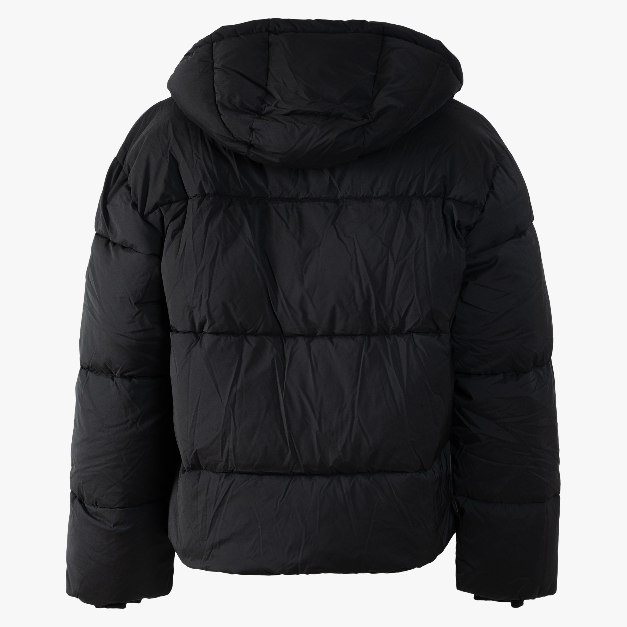 Bram's Fruit Jas Zwart | Hooded Puffer Jacket