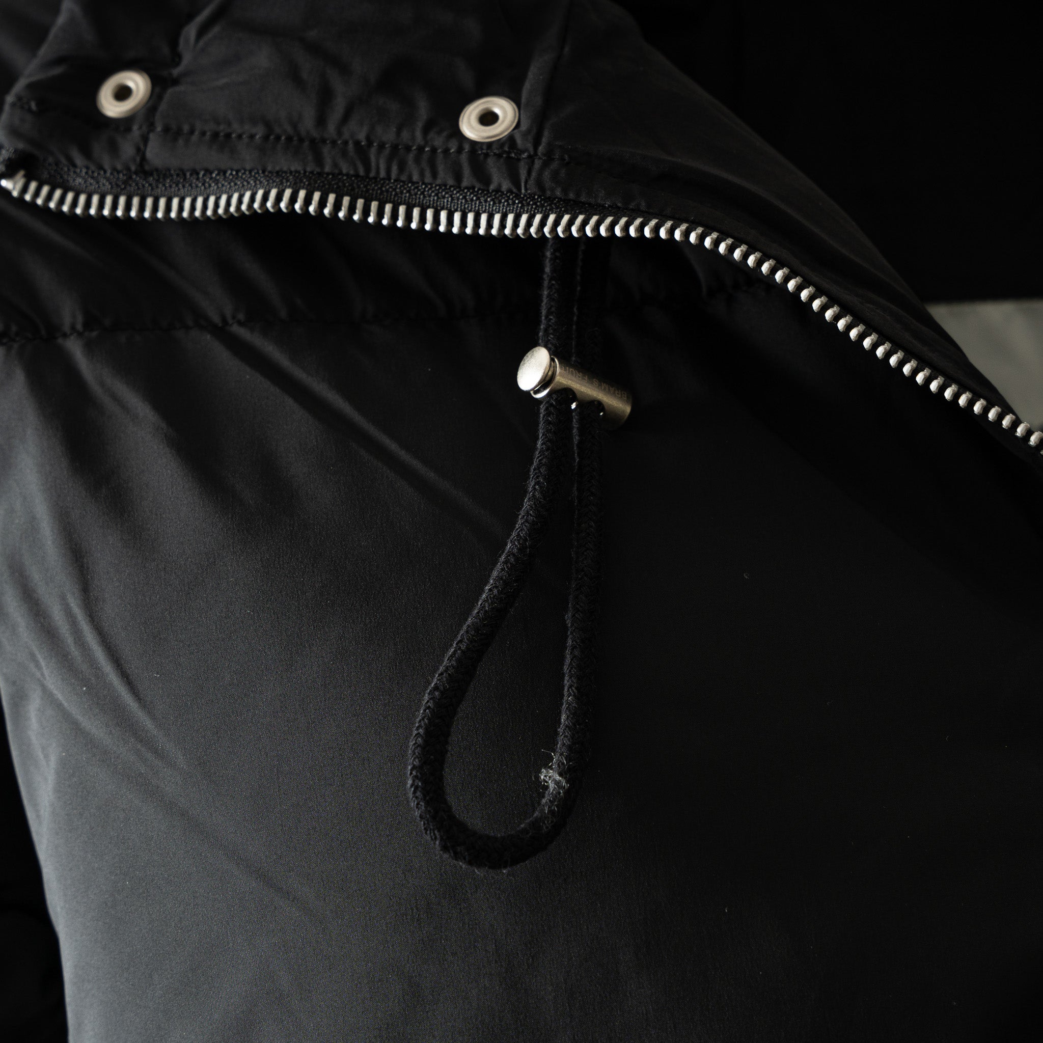 Bram's Fruit Jas Zwart | Hooded Puffer Jacket