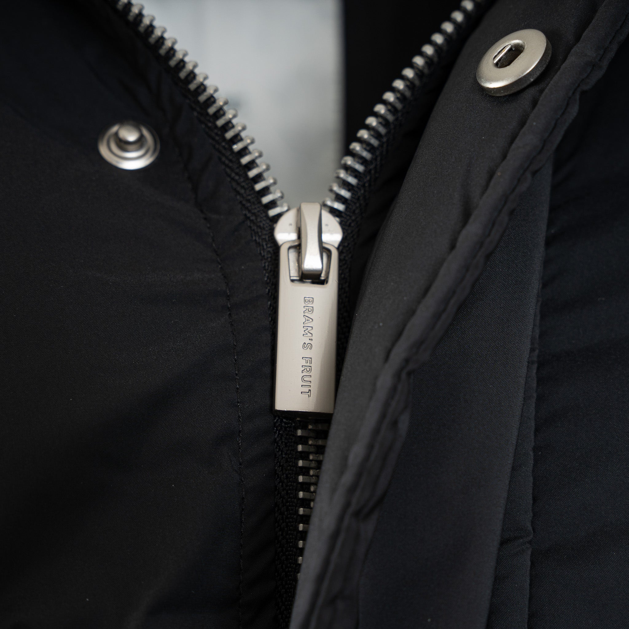 Bram's Fruit Jas Zwart | Hooded Puffer Jacket