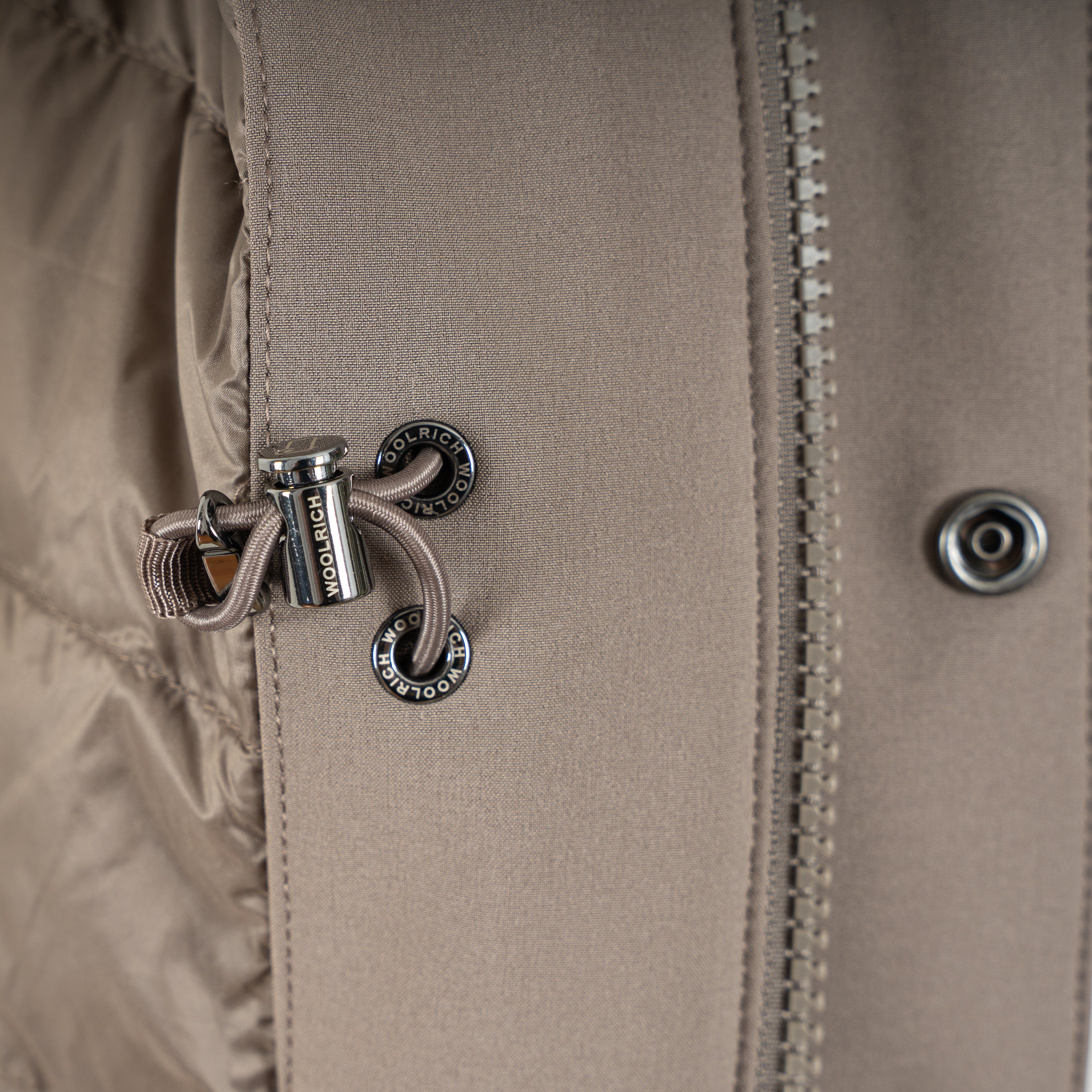 Woolrich Mantel Taupe | Soft Shell Barrow Mac Coat