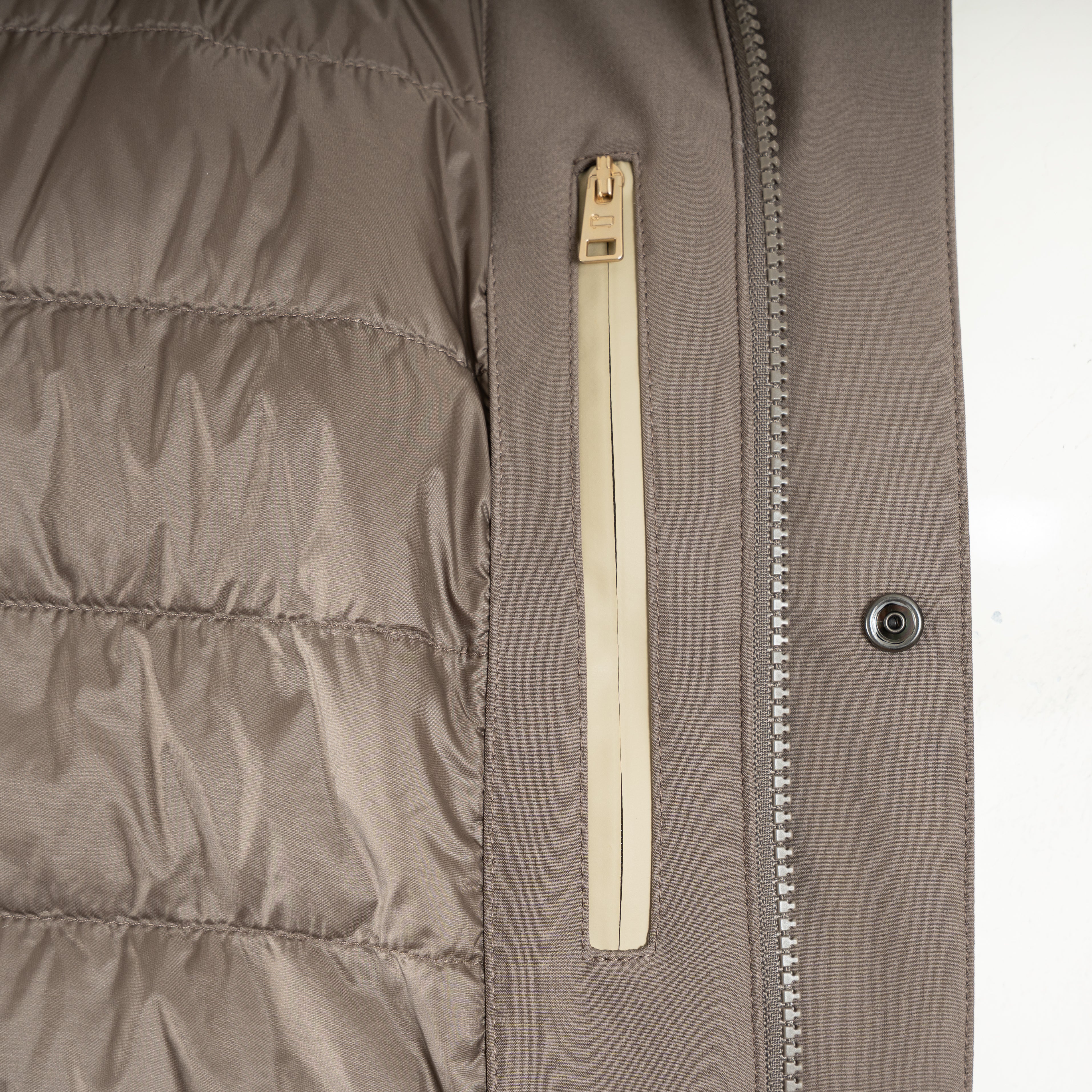 Woolrich Mantel Taupe | Soft Shell Barrow Mac Coat