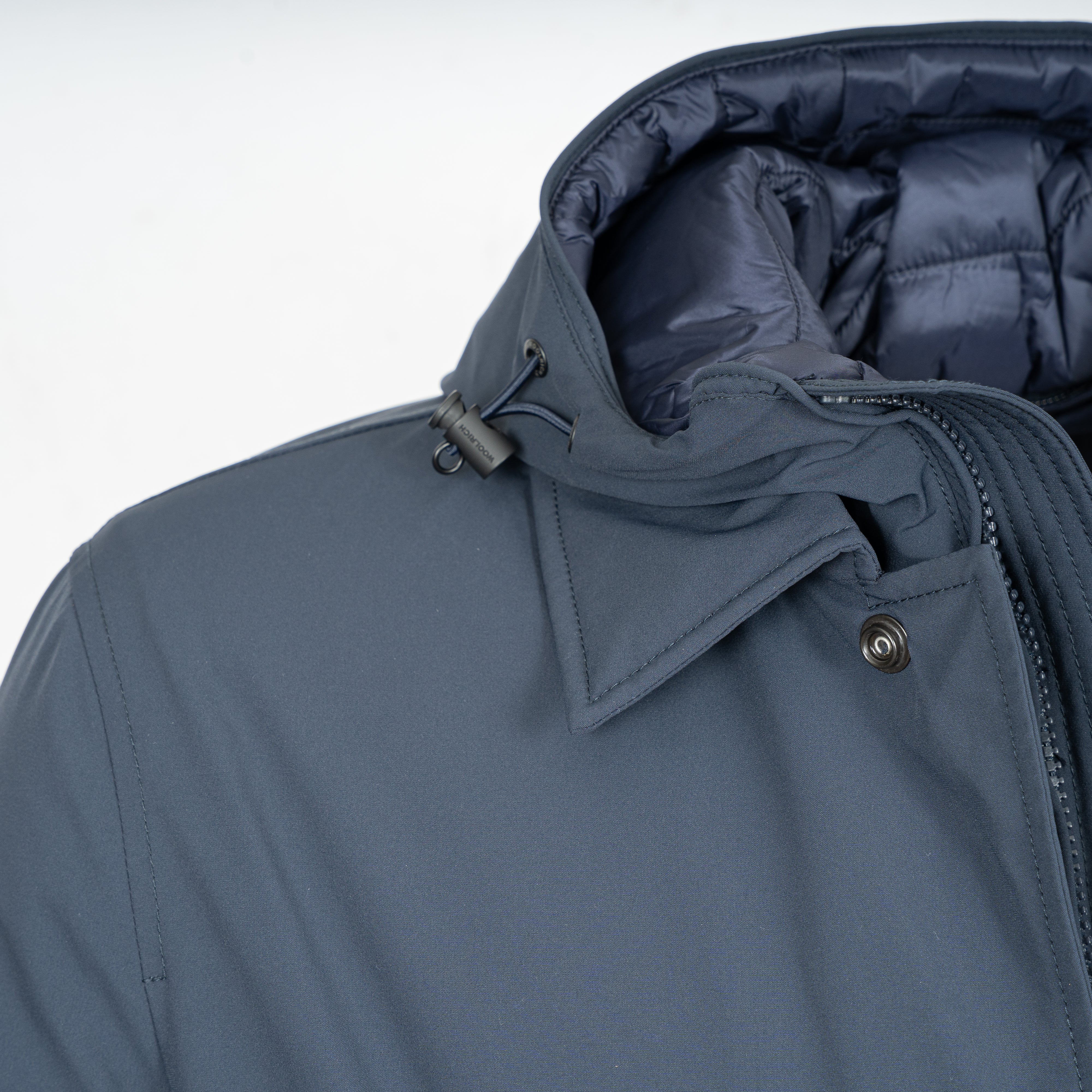 Woolrich Mantel Donkerblauw | Stretch 2in1 Car Coat