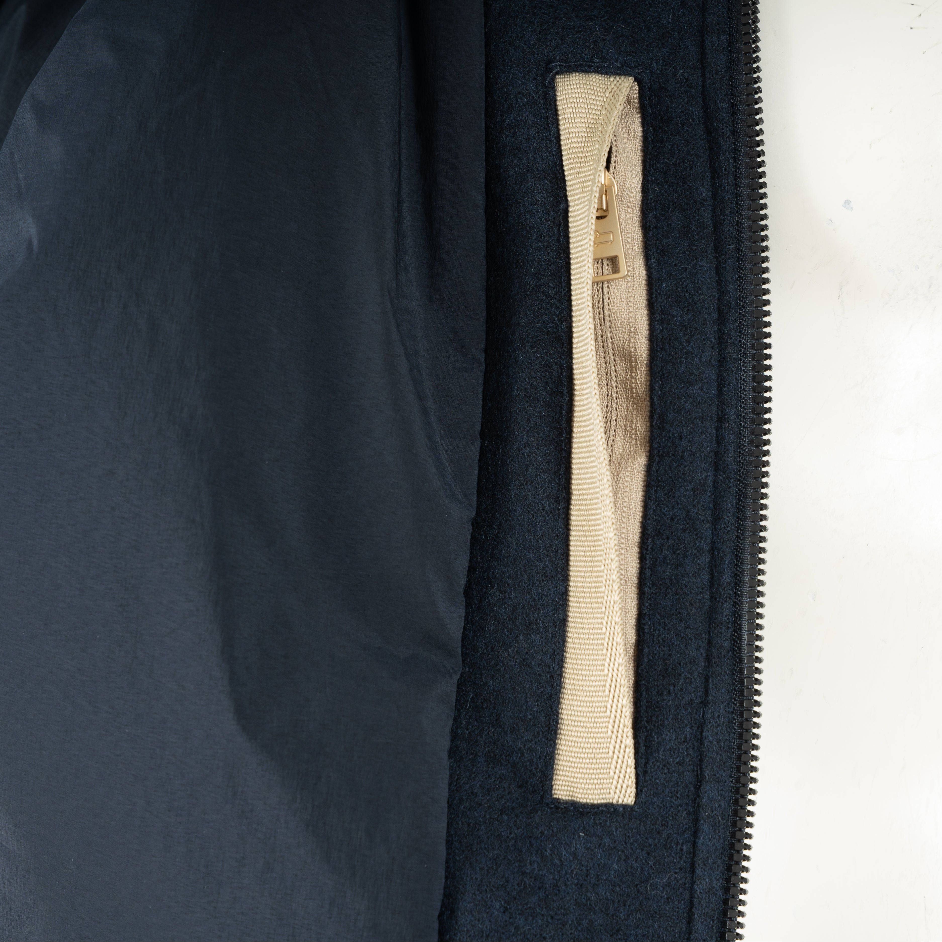Woolrich Bomberjack Donkerblauw | Knitted Wool Lewis Bomber