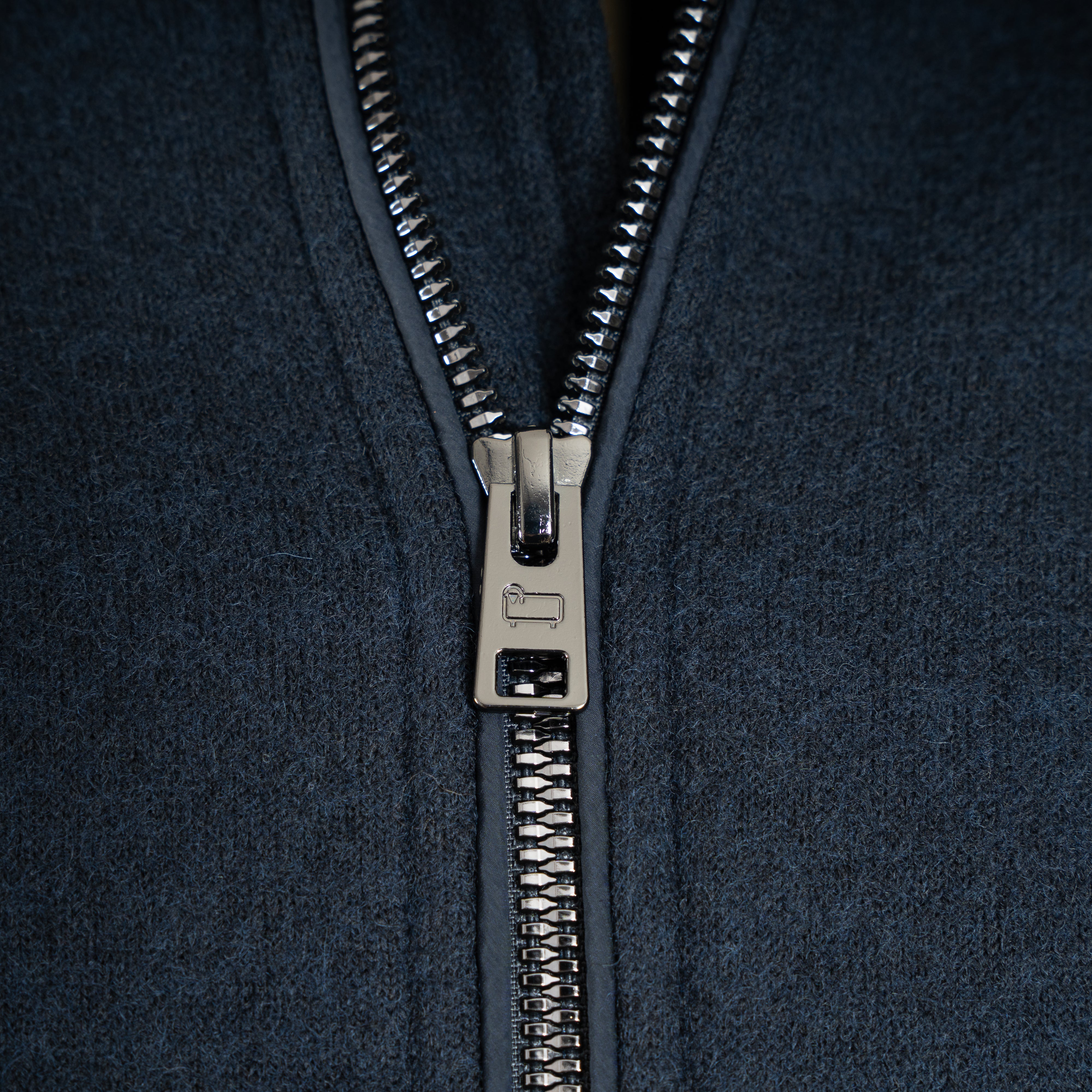 Woolrich Bomberjack Donkerblauw | Knitted Wool Lewis Bomber