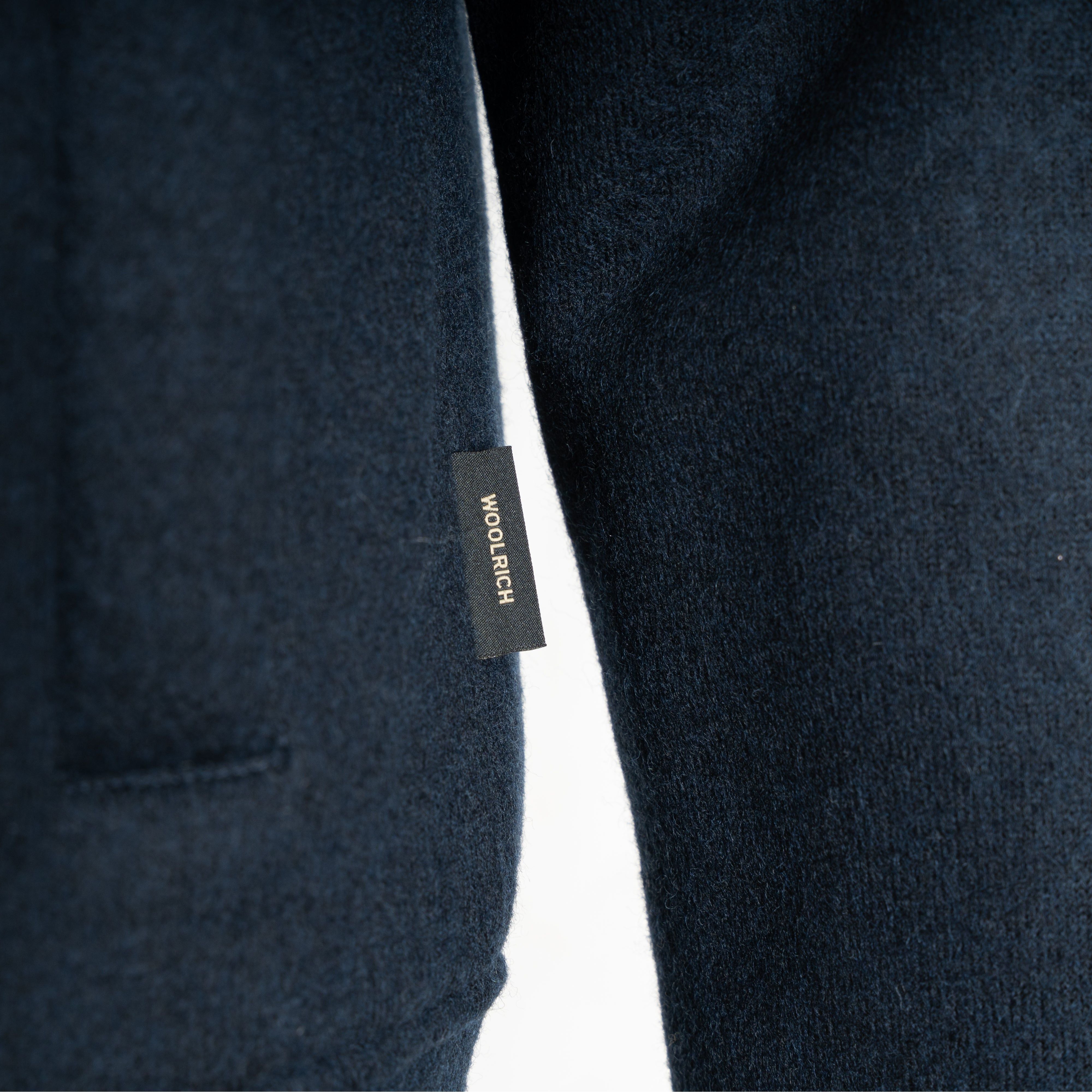 Woolrich Bomberjack Donkerblauw | Knitted Wool Lewis Bomber