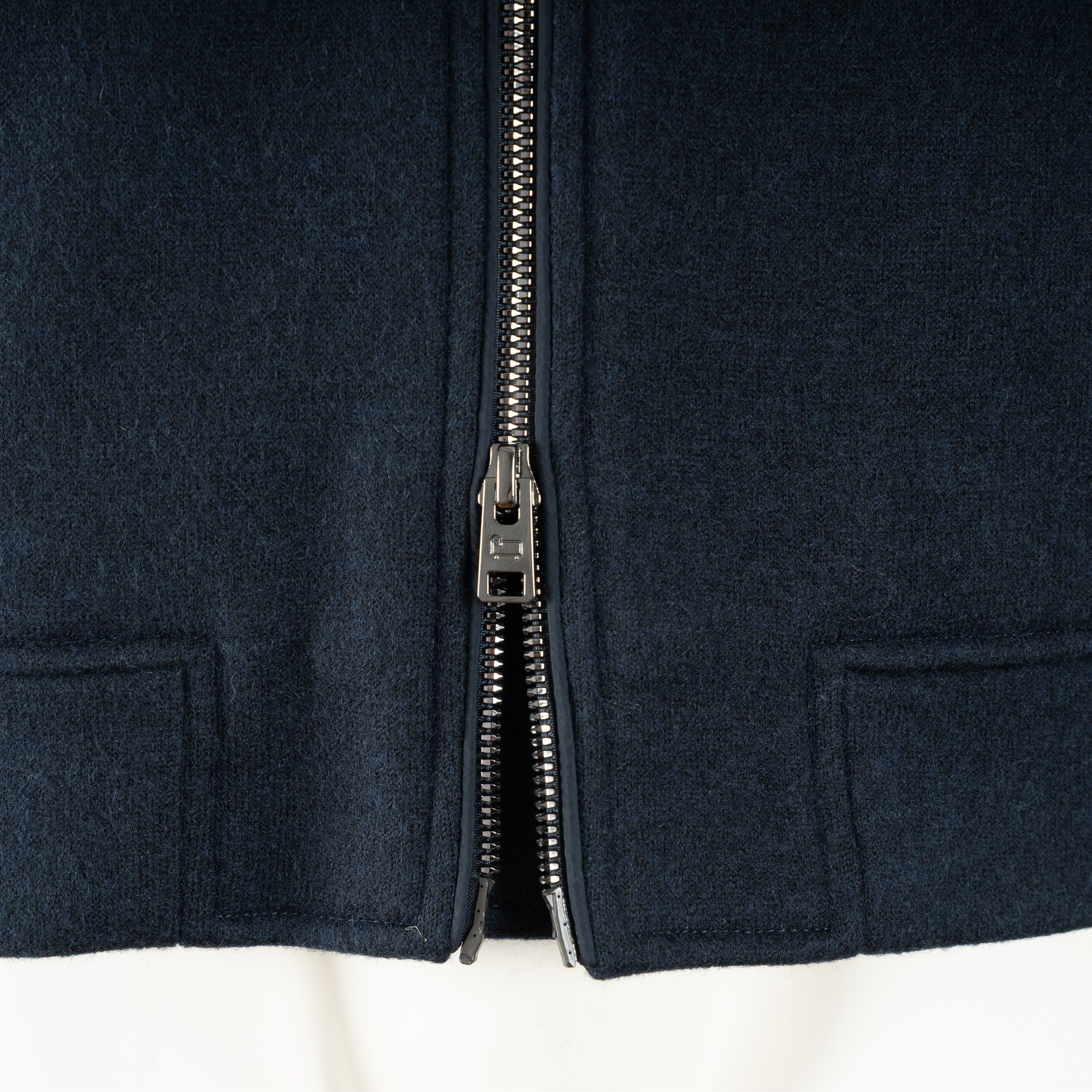 Woolrich Bomberjack Donkerblauw | Knitted Wool Lewis Bomber