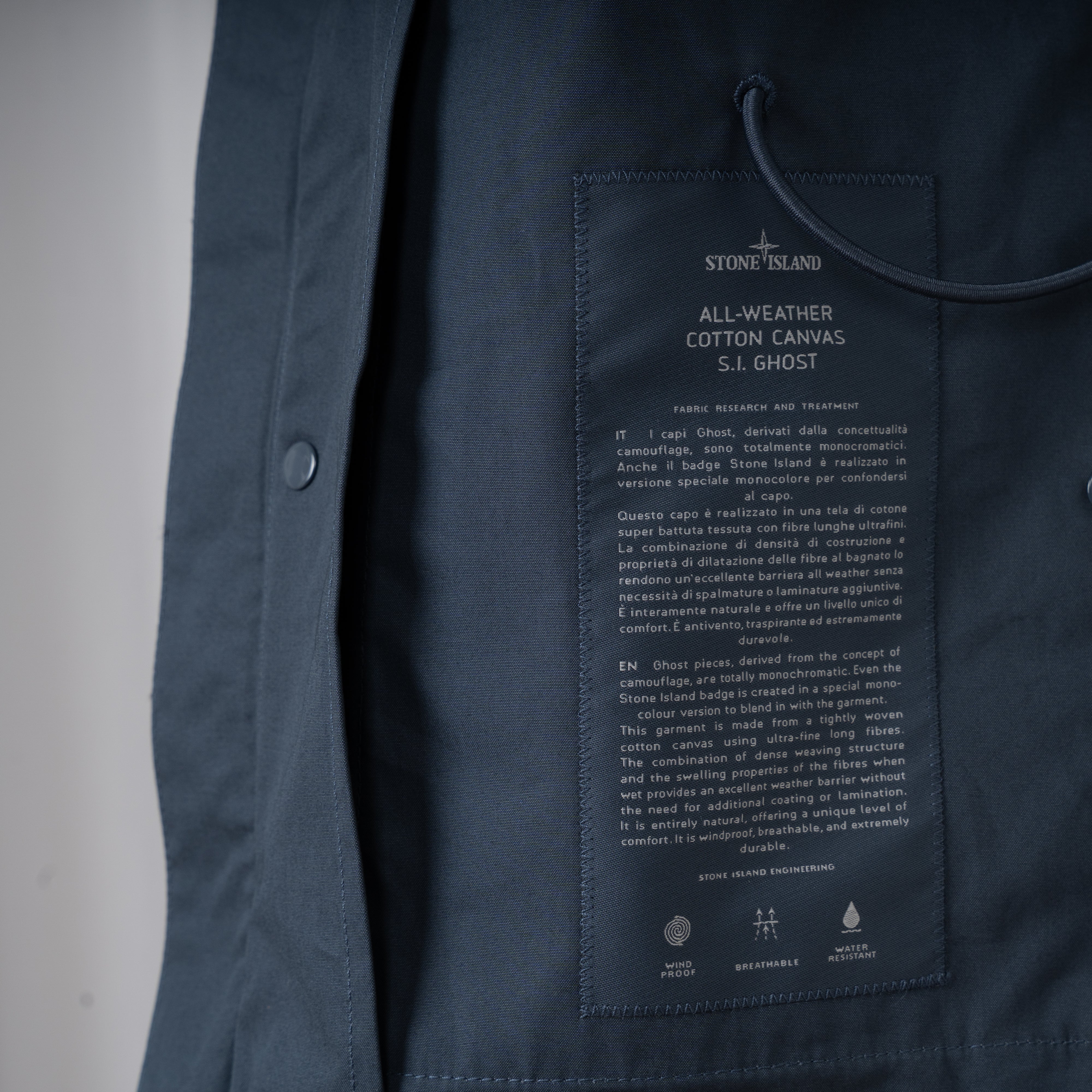 Stone Island Field Jacket Blauw | Ghost