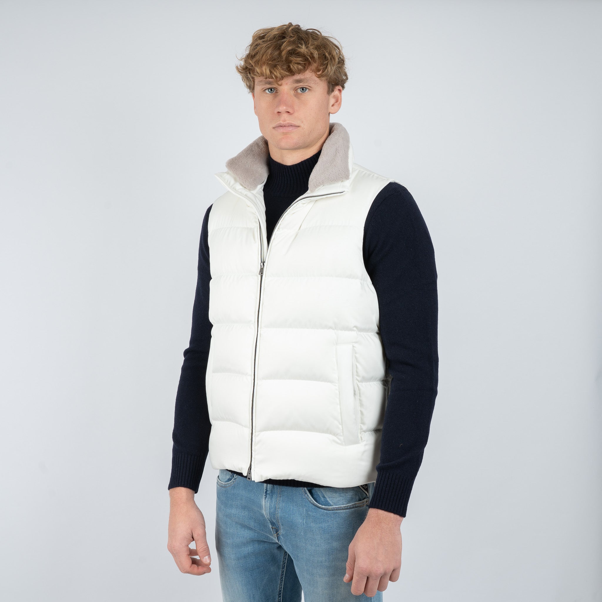 Herno Bodywarmer Creme | Polar-Tech