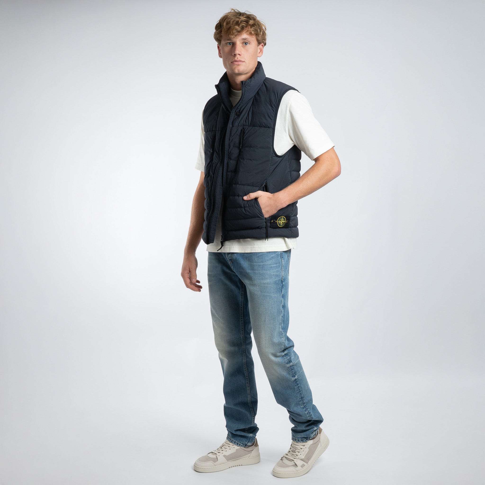 Stone Island Bodywarmer Blauw | Seamless Tunnel Down