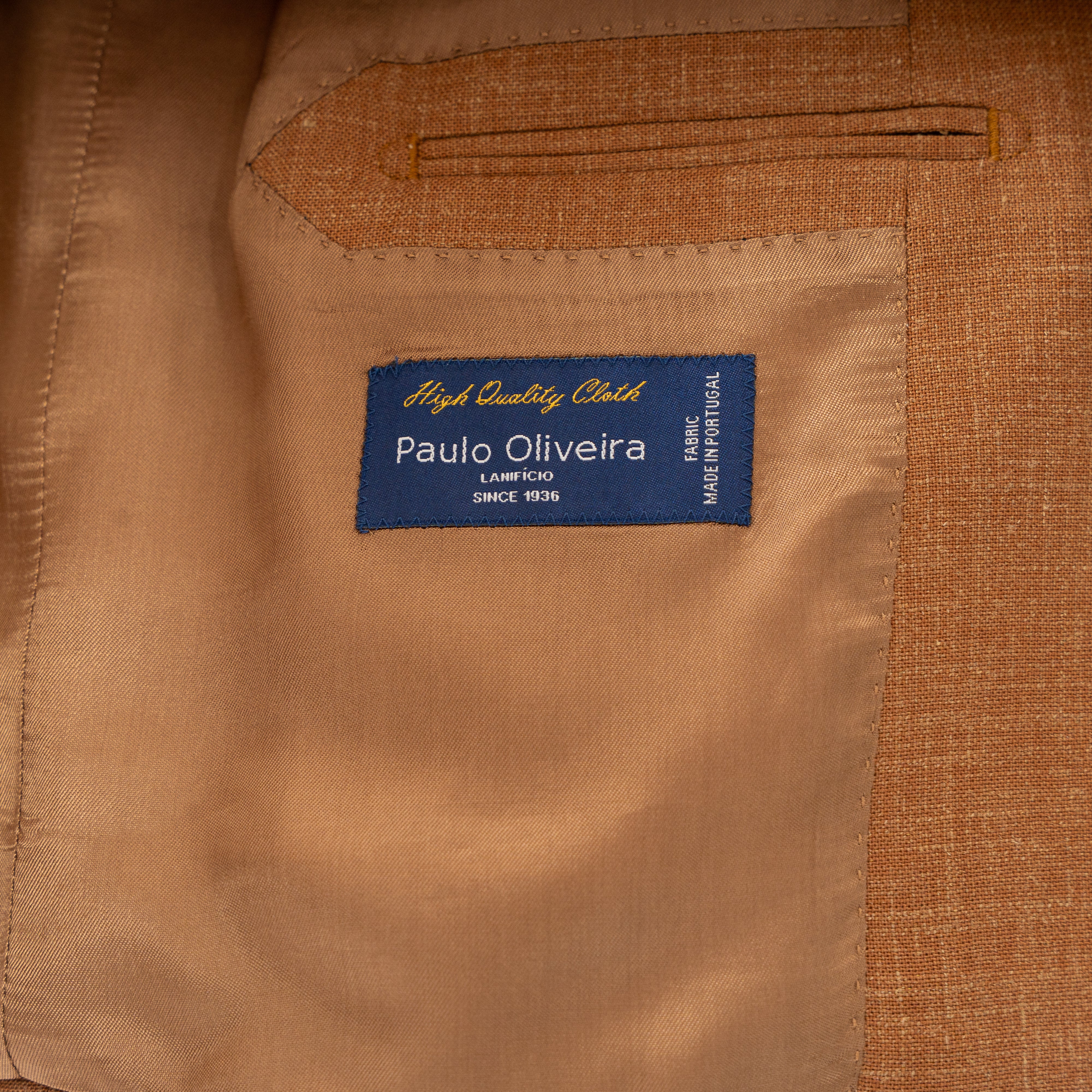 Munro Linnen Kostuum Camel | Paulo Oliveira