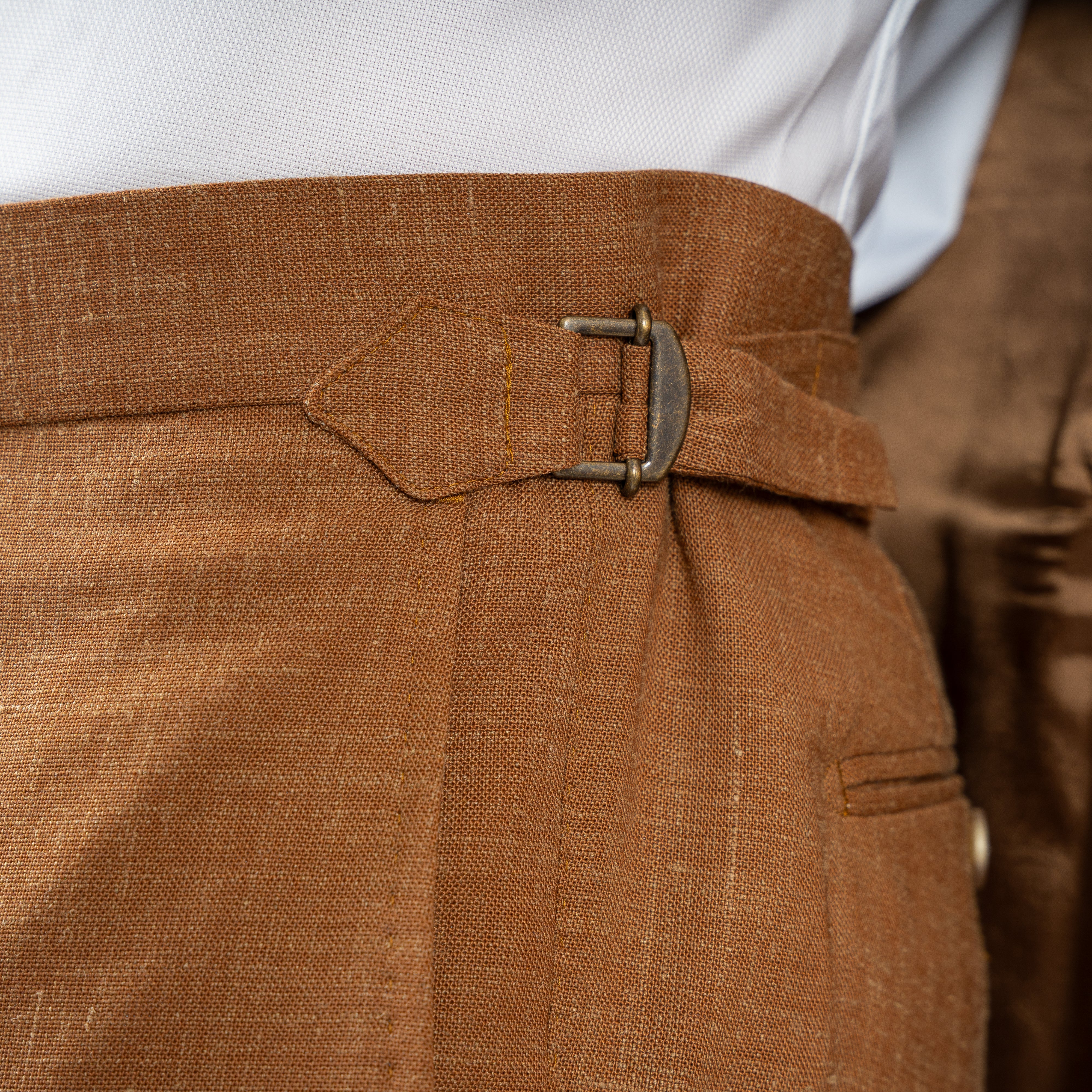 Munro Linnen Kostuum Camel | Paulo Oliveira