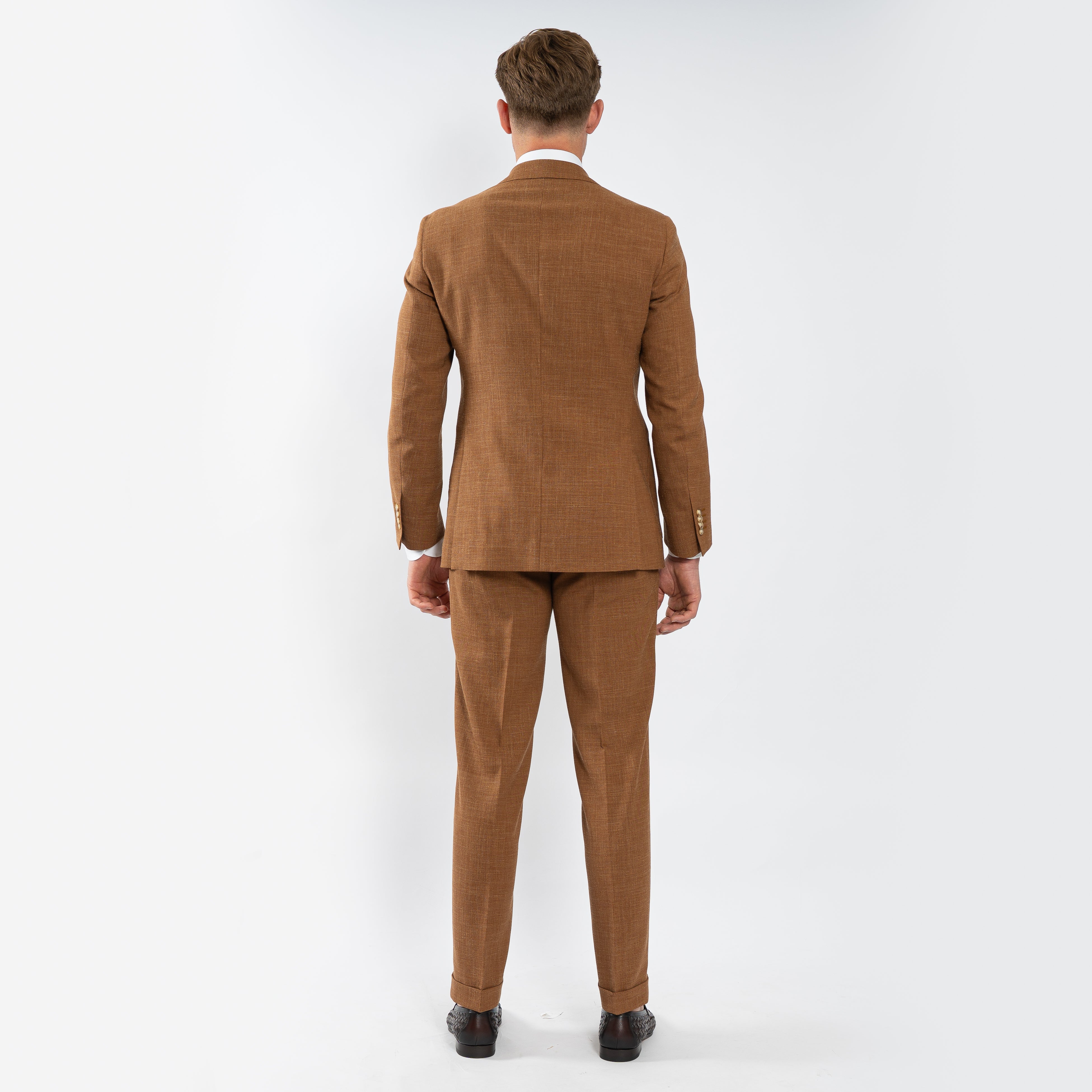 Munro Linnen Kostuum Camel | Paulo Oliveira