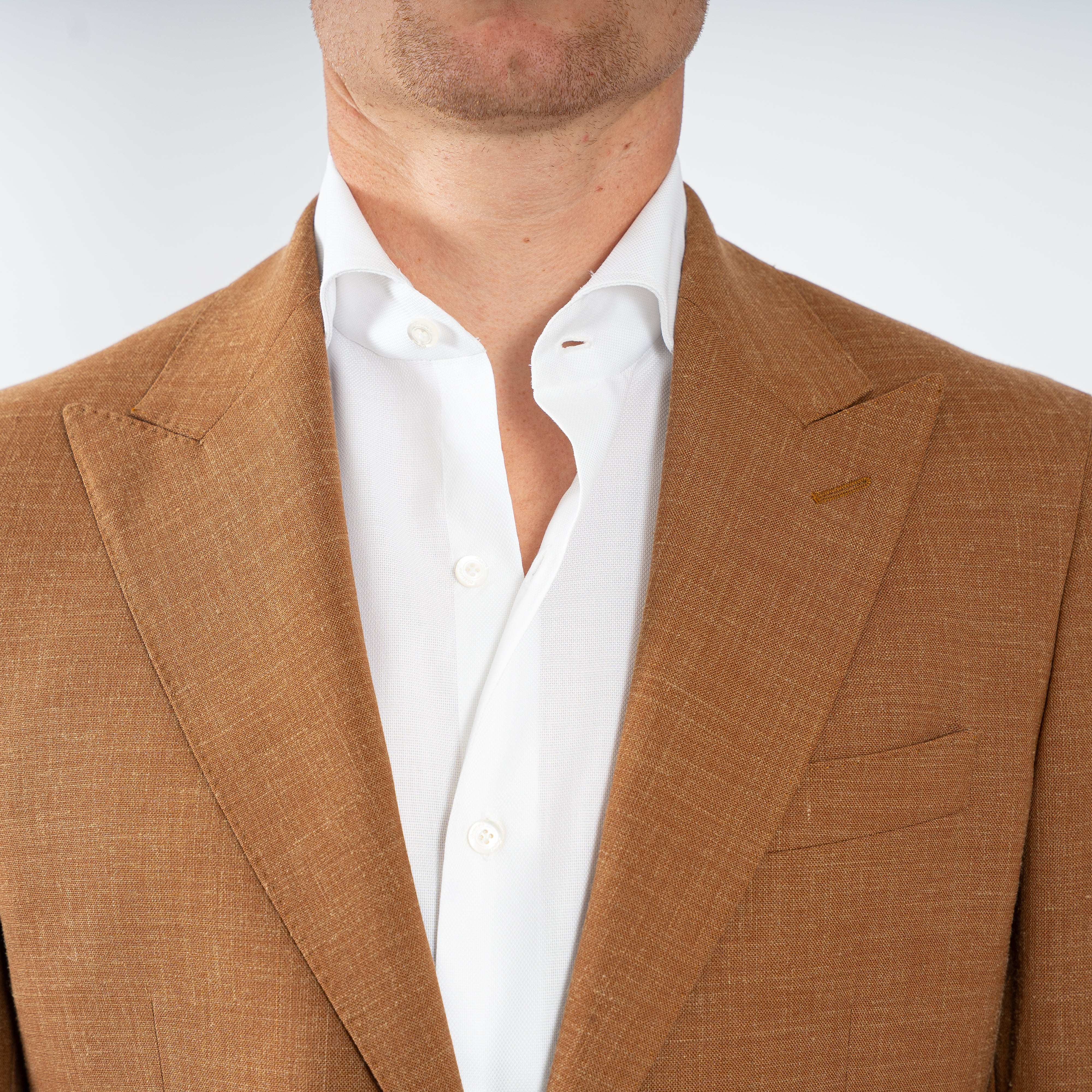 Munro Linnen Kostuum Camel | Paulo Oliveira