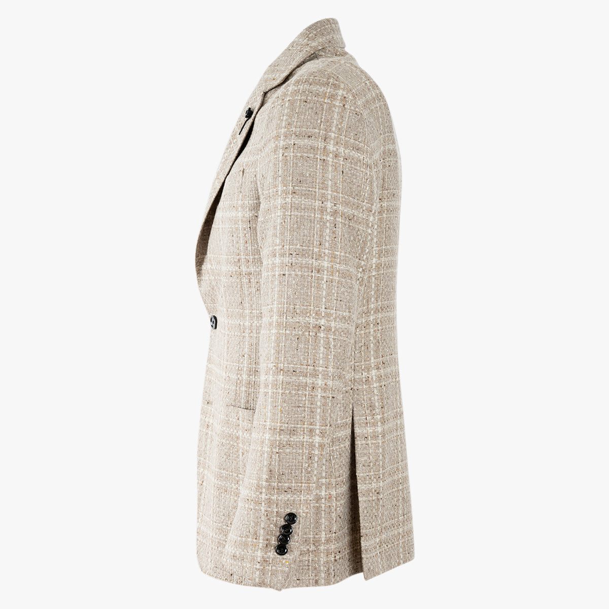 Lardini Colbert Beige Ruit | Wol Zijde