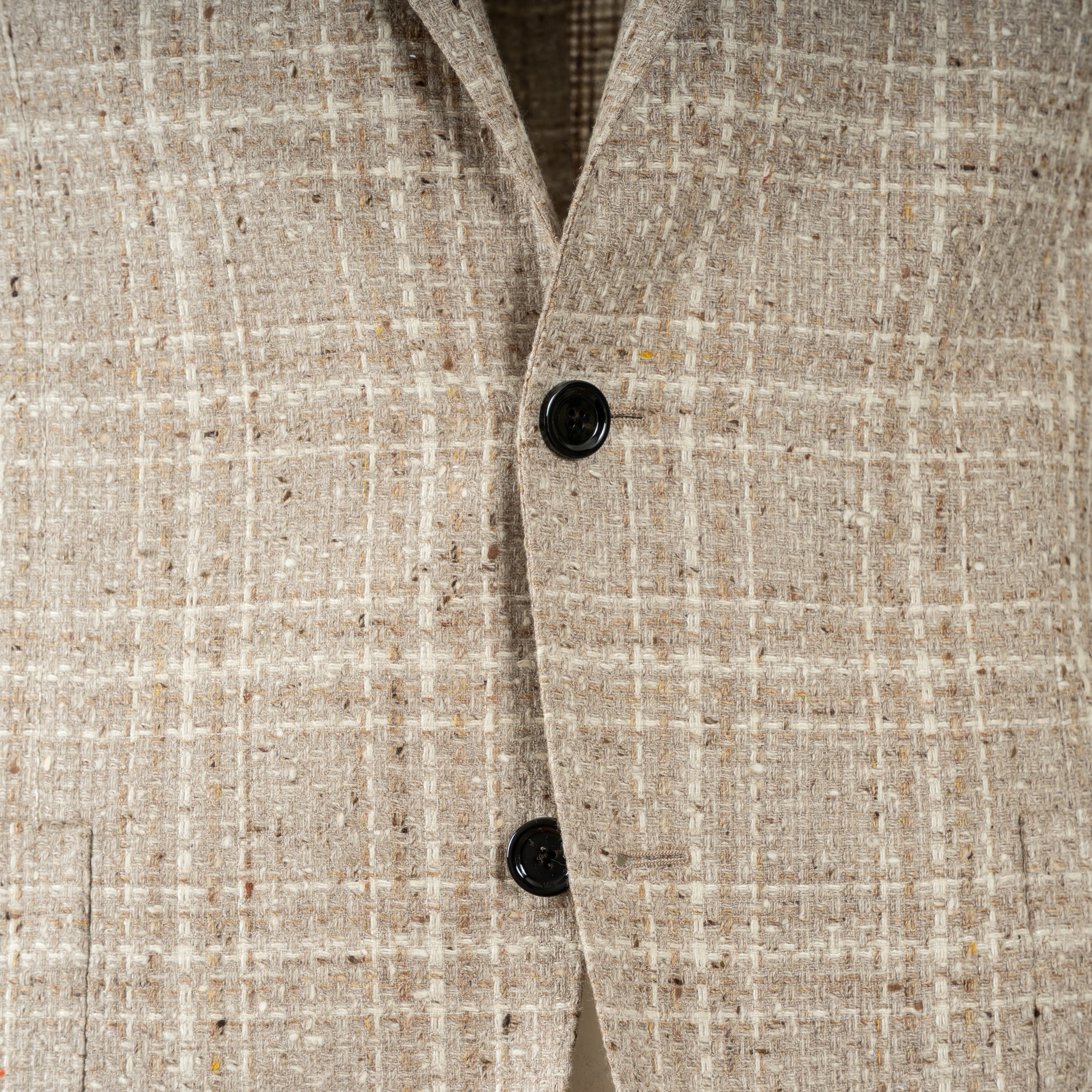 Lardini Colbert Beige Ruit | Wol Zijde