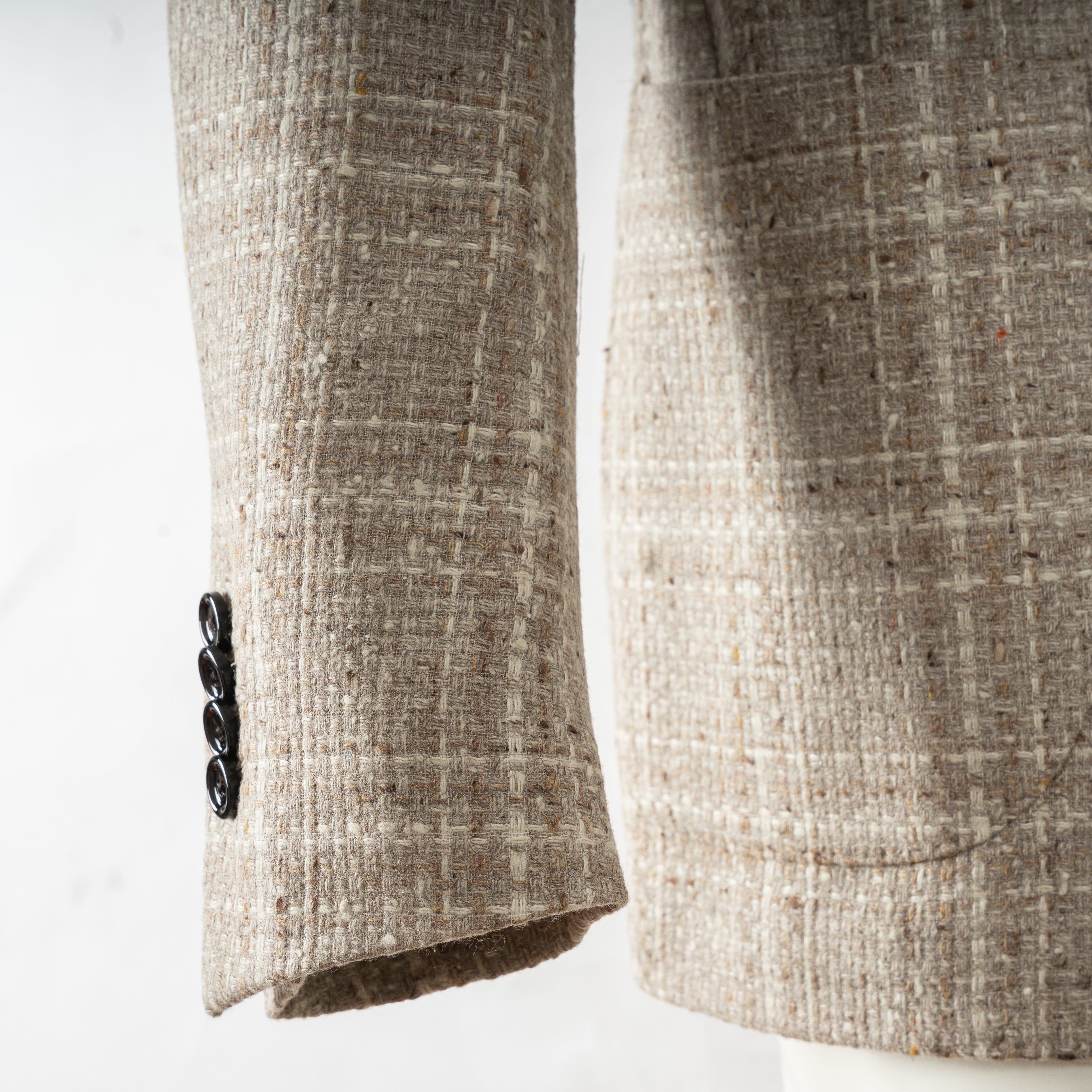 Lardini Colbert Beige Ruit | Wol Zijde