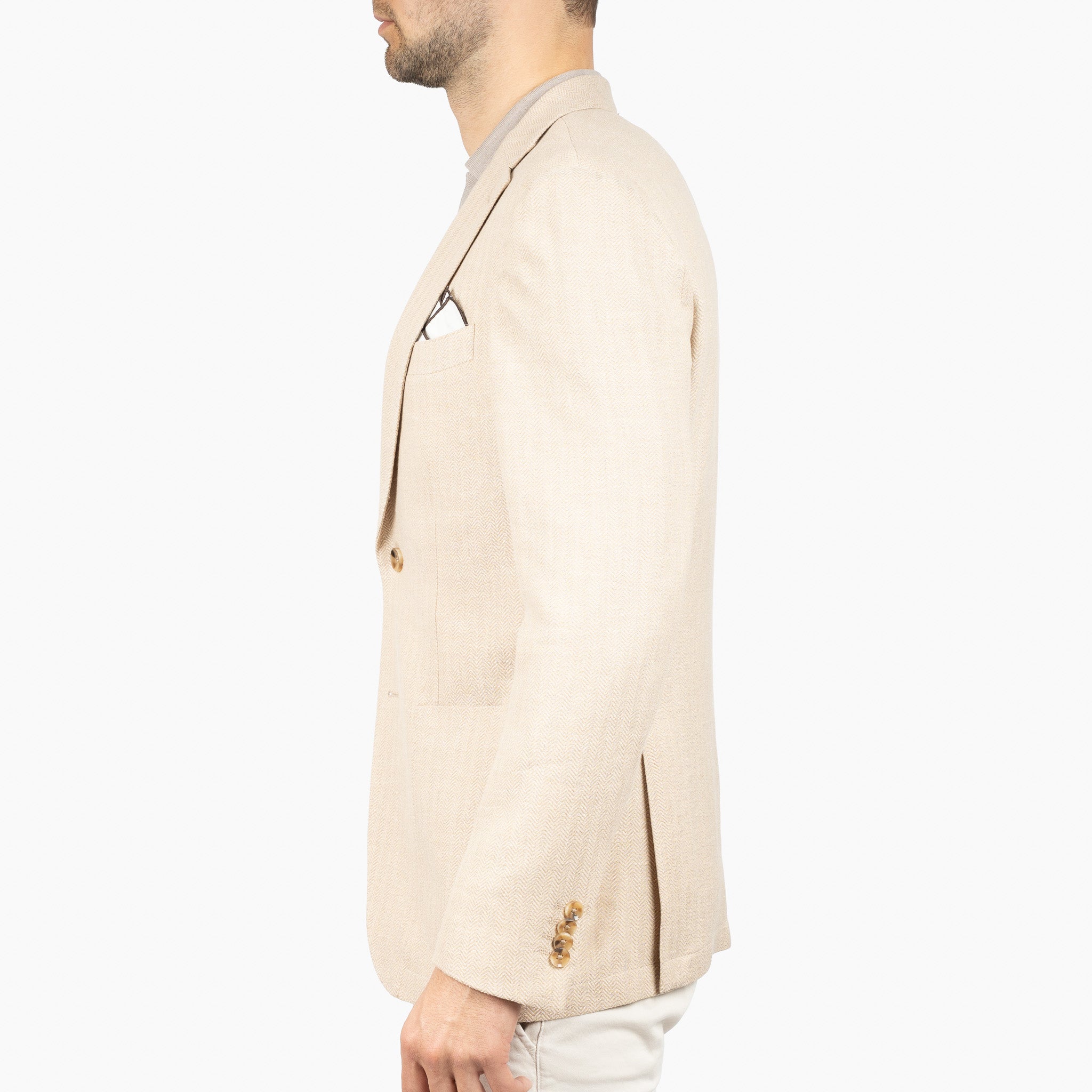 SEVEN DIALS Colbert Beige Visgraat | Brandley