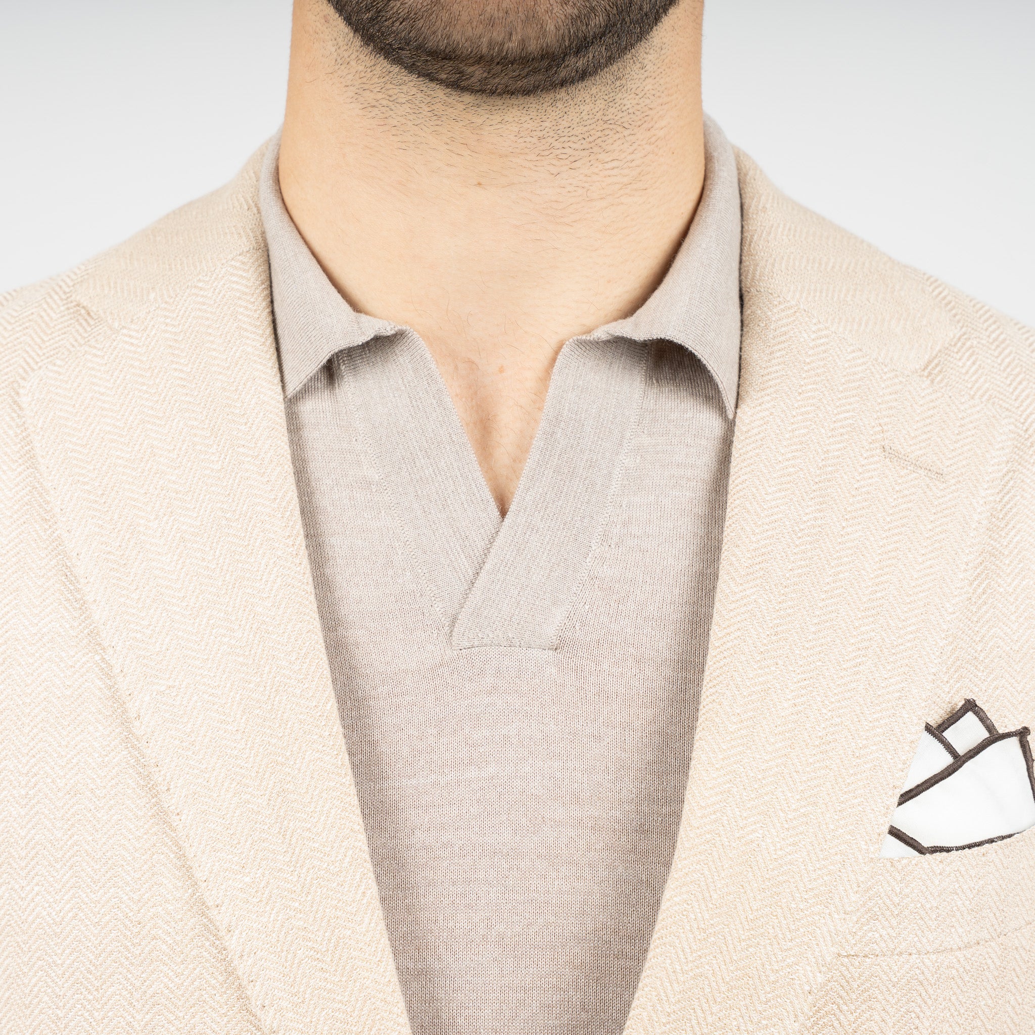 SEVEN DIALS Colbert Beige Visgraat | Brandley
