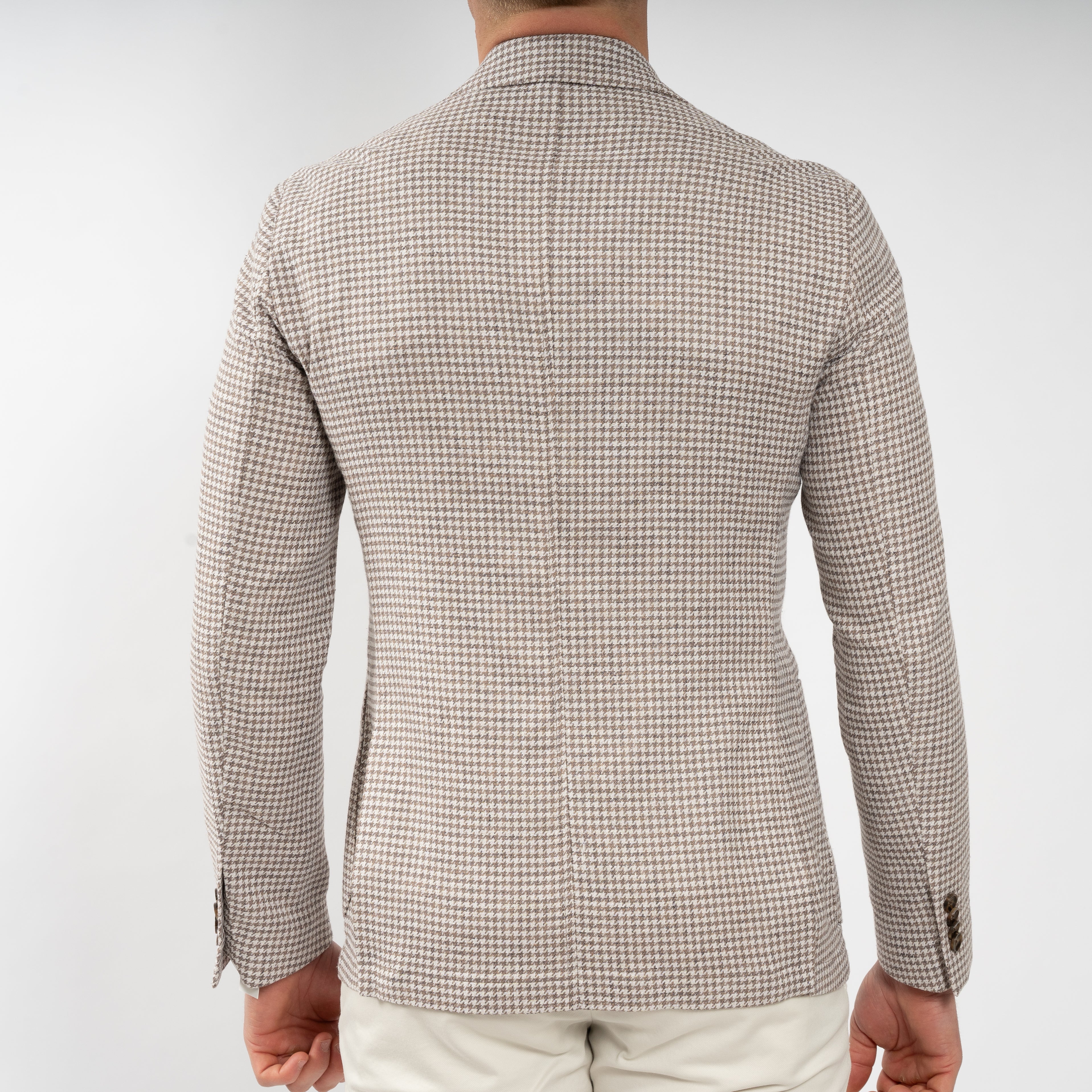 SEVEN DIALS Colbert Pied-de-Poule Lichtbruin | Aldrid