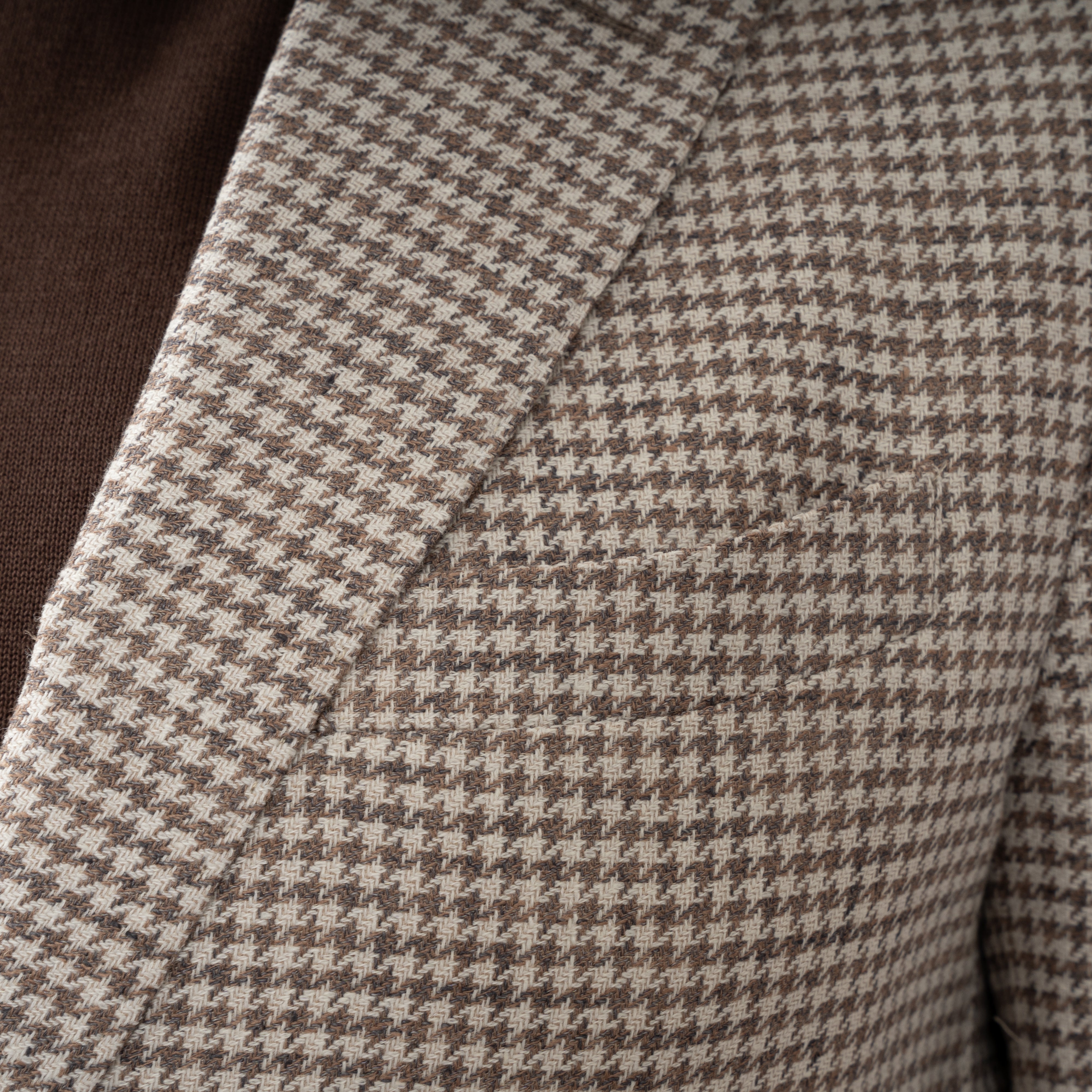 SEVEN DIALS Colbert Pied-de-Poule Lichtbruin | Aldrid