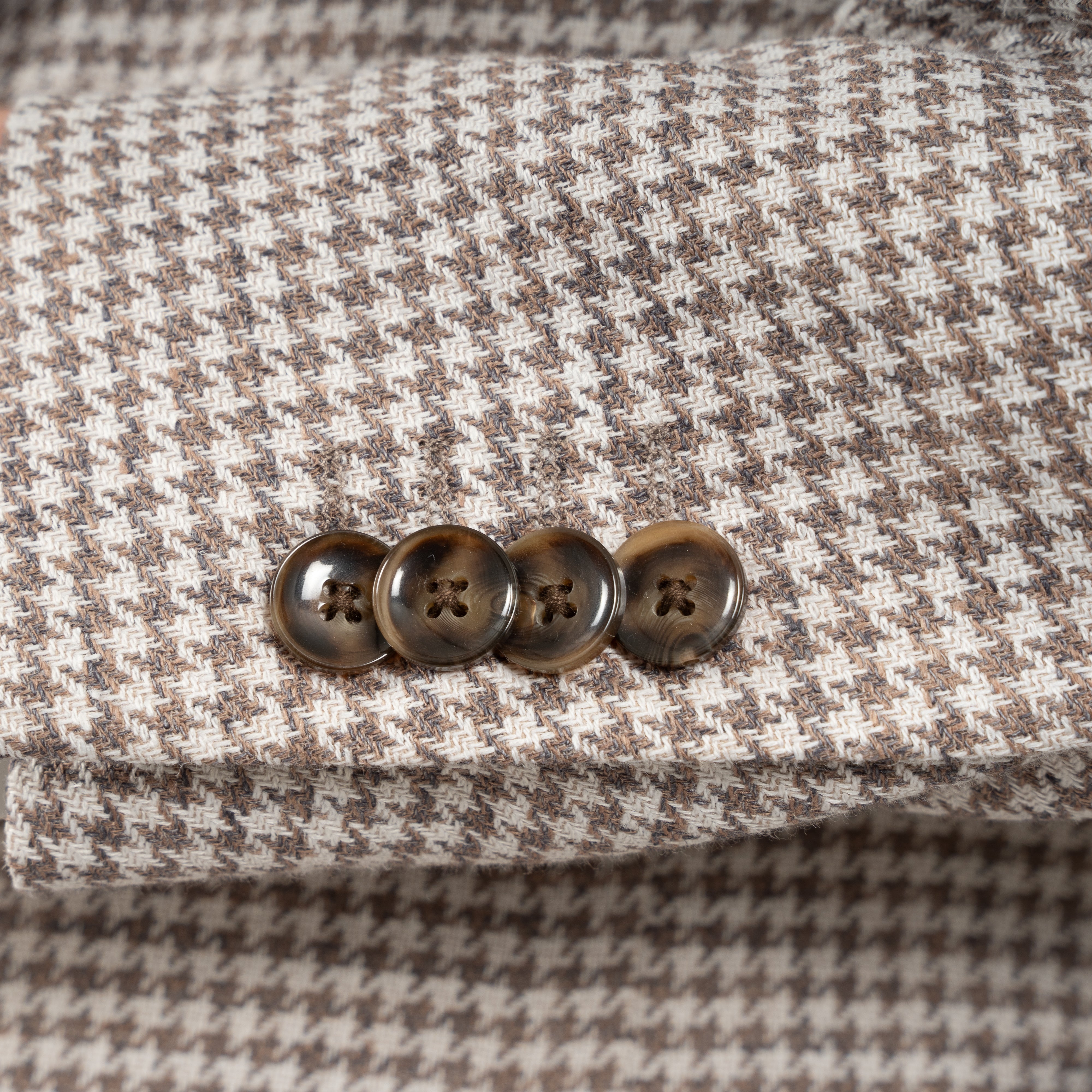 SEVEN DIALS Colbert Pied-de-Poule Lichtbruin | Aldrid