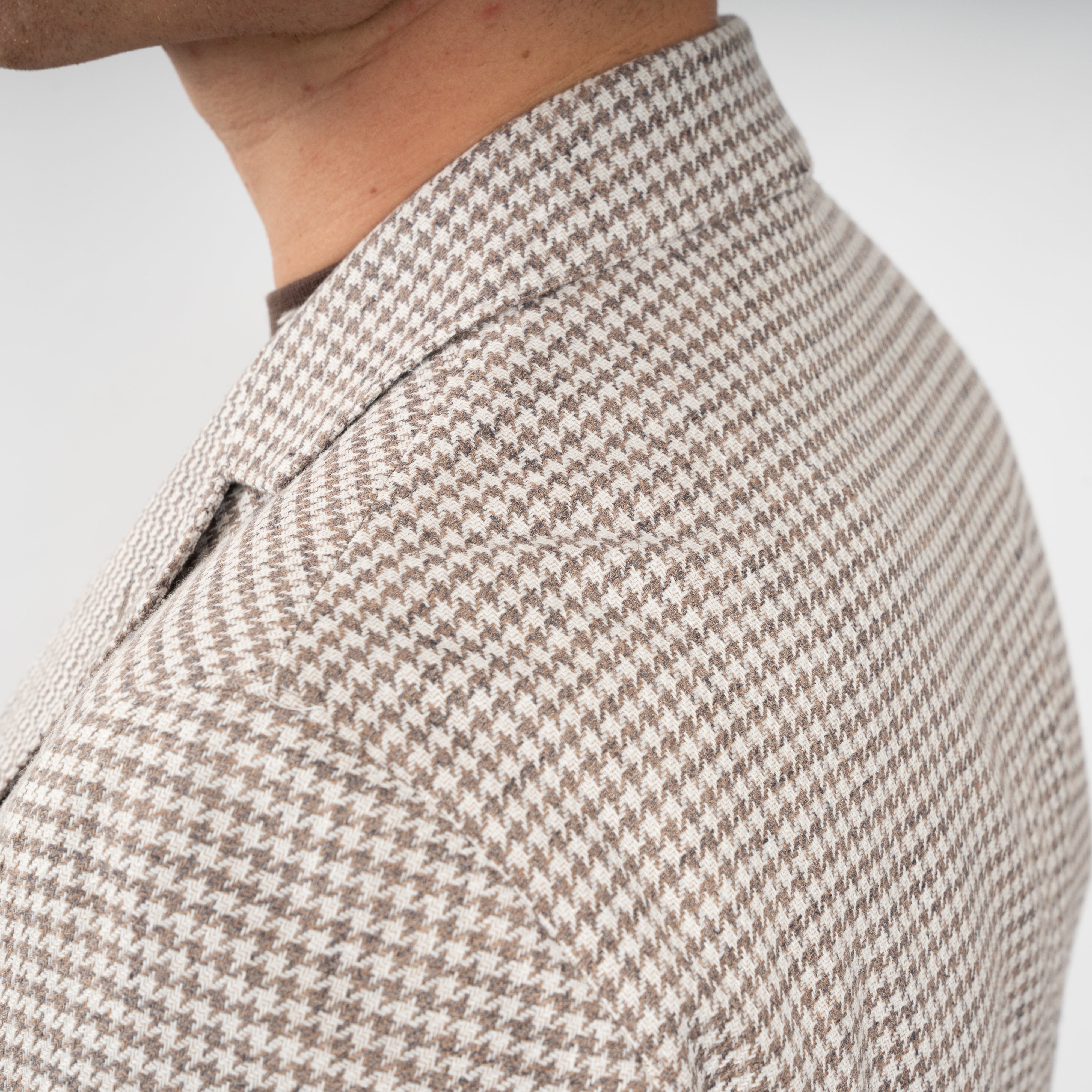 SEVEN DIALS Colbert Pied-de-Poule Lichtbruin | Aldrid