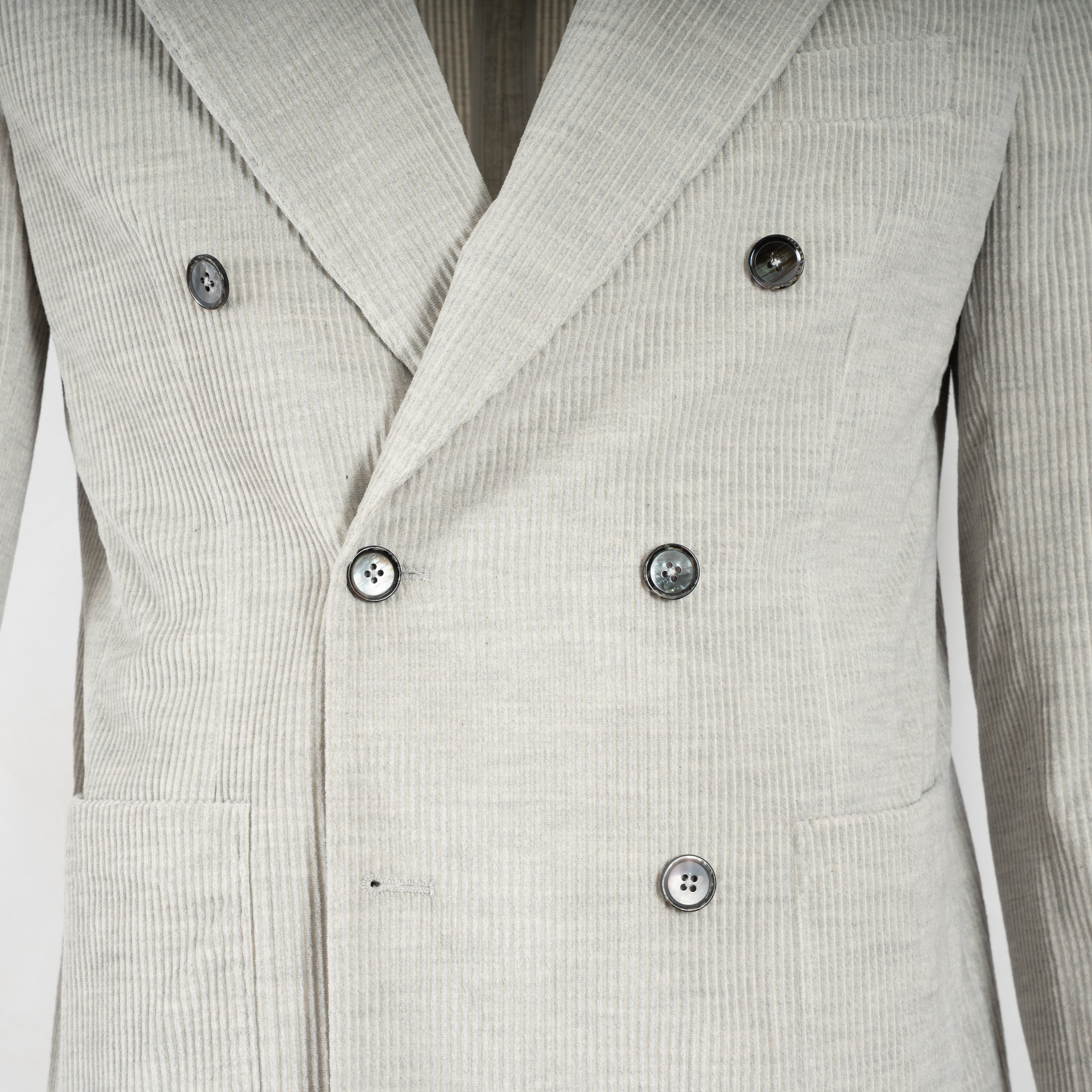 L.B.M. 1911 Double-Breasted Colbert Grijs | Corduroy