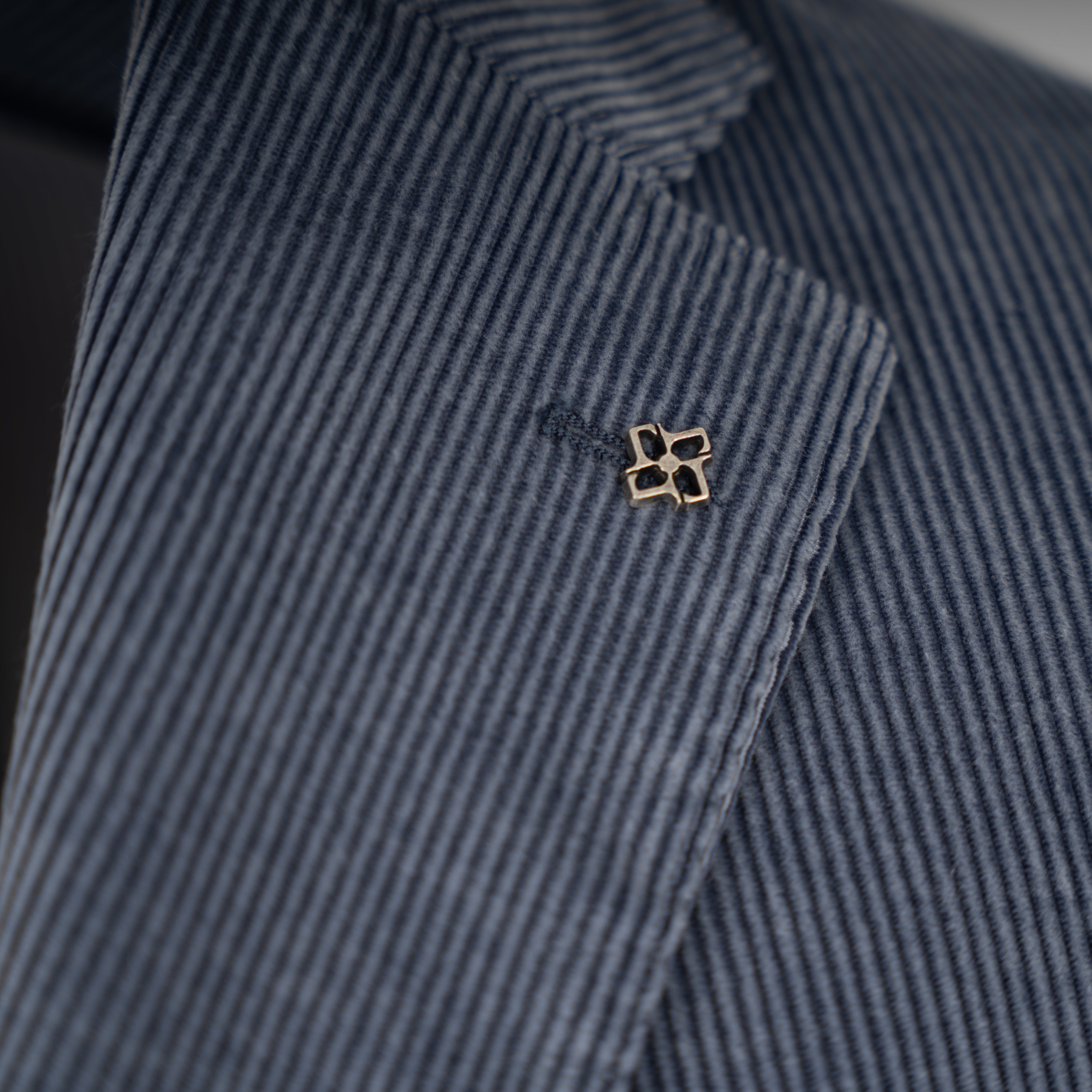 TAGLIATORE Colbert Corduroy Blauw/Grijs