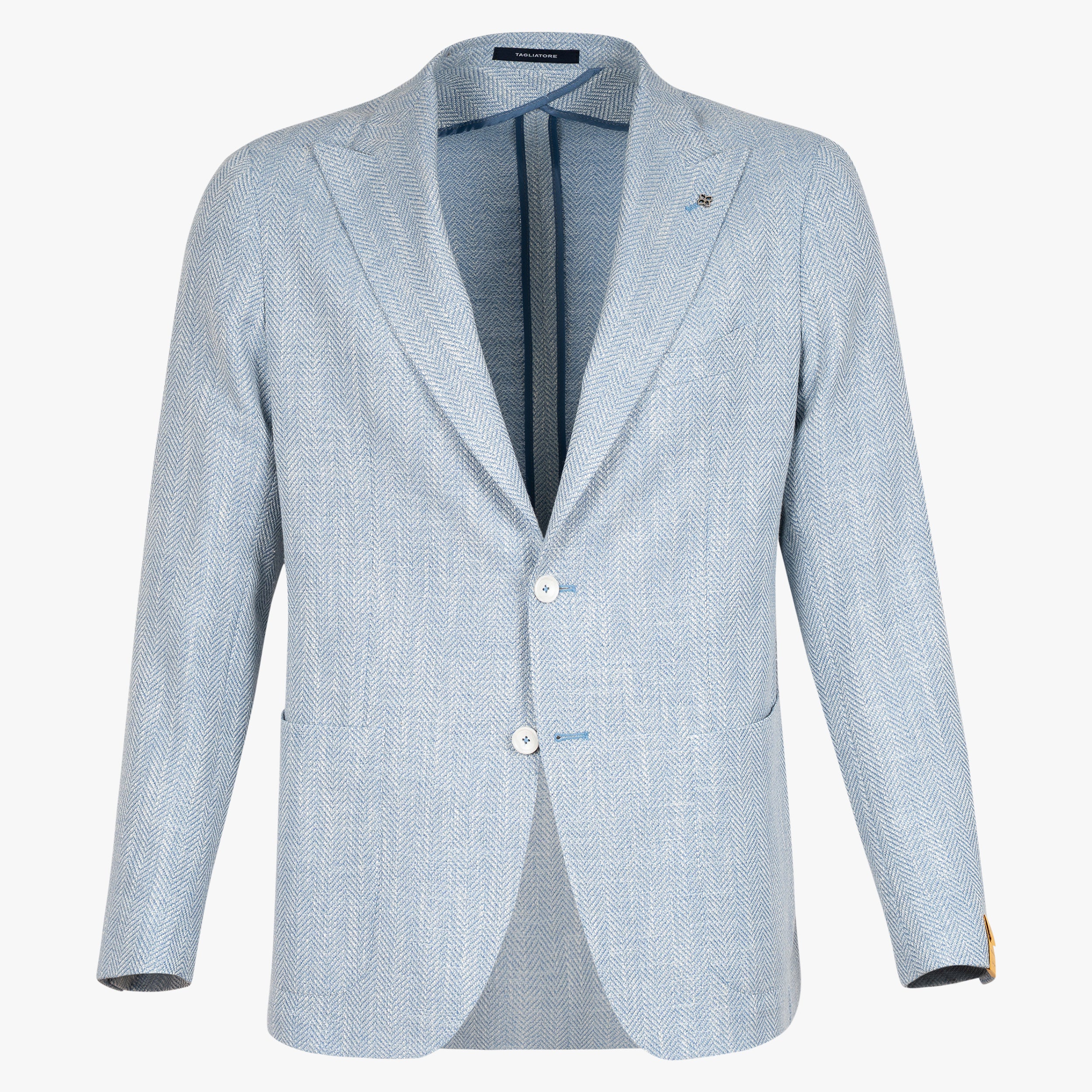 TAGLIATORE Colbert Visgraat Lichtblauw | Exclusive Garment