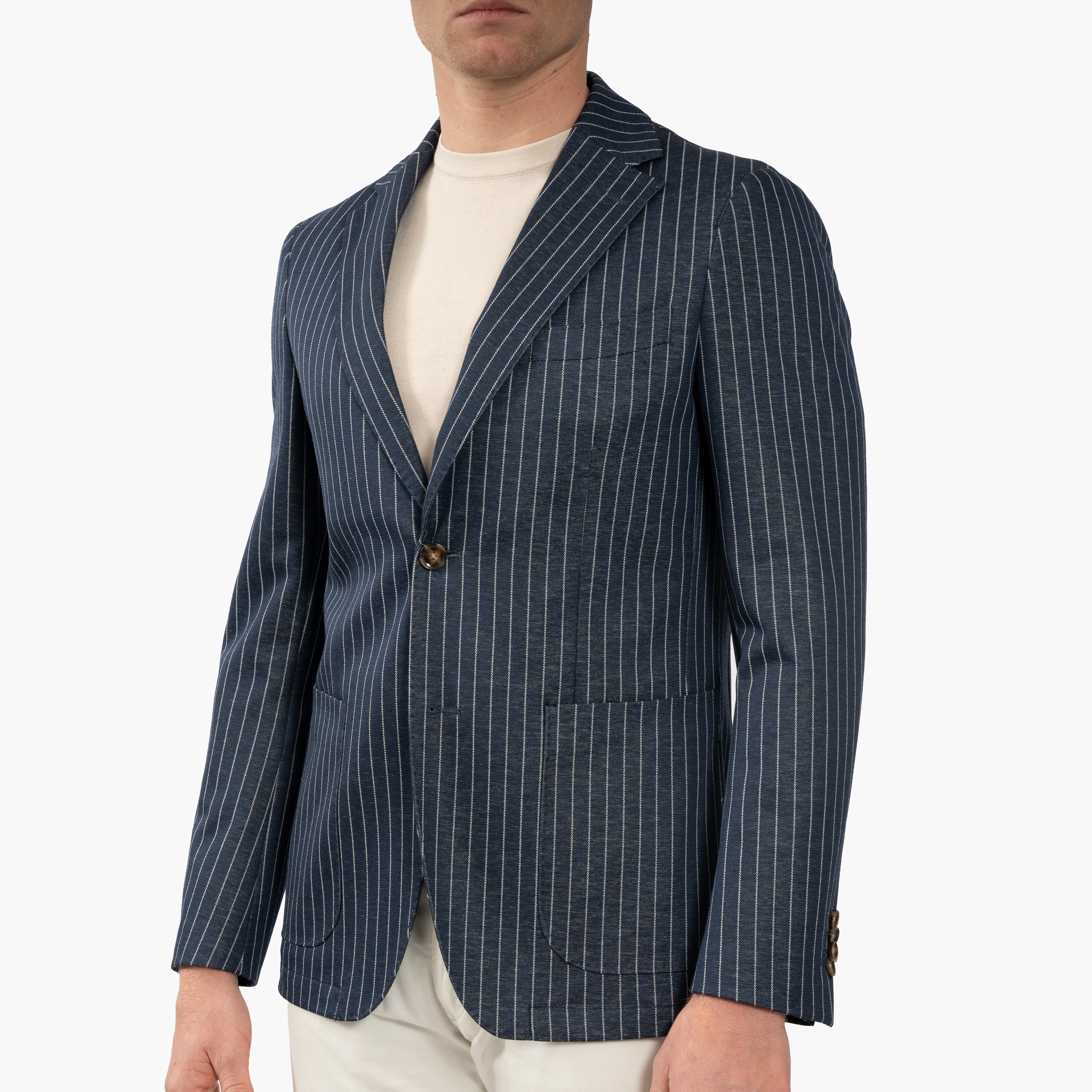 SEVEN DIALS Colbert Donkerblauw met Witte Krijtstreep | Blakely