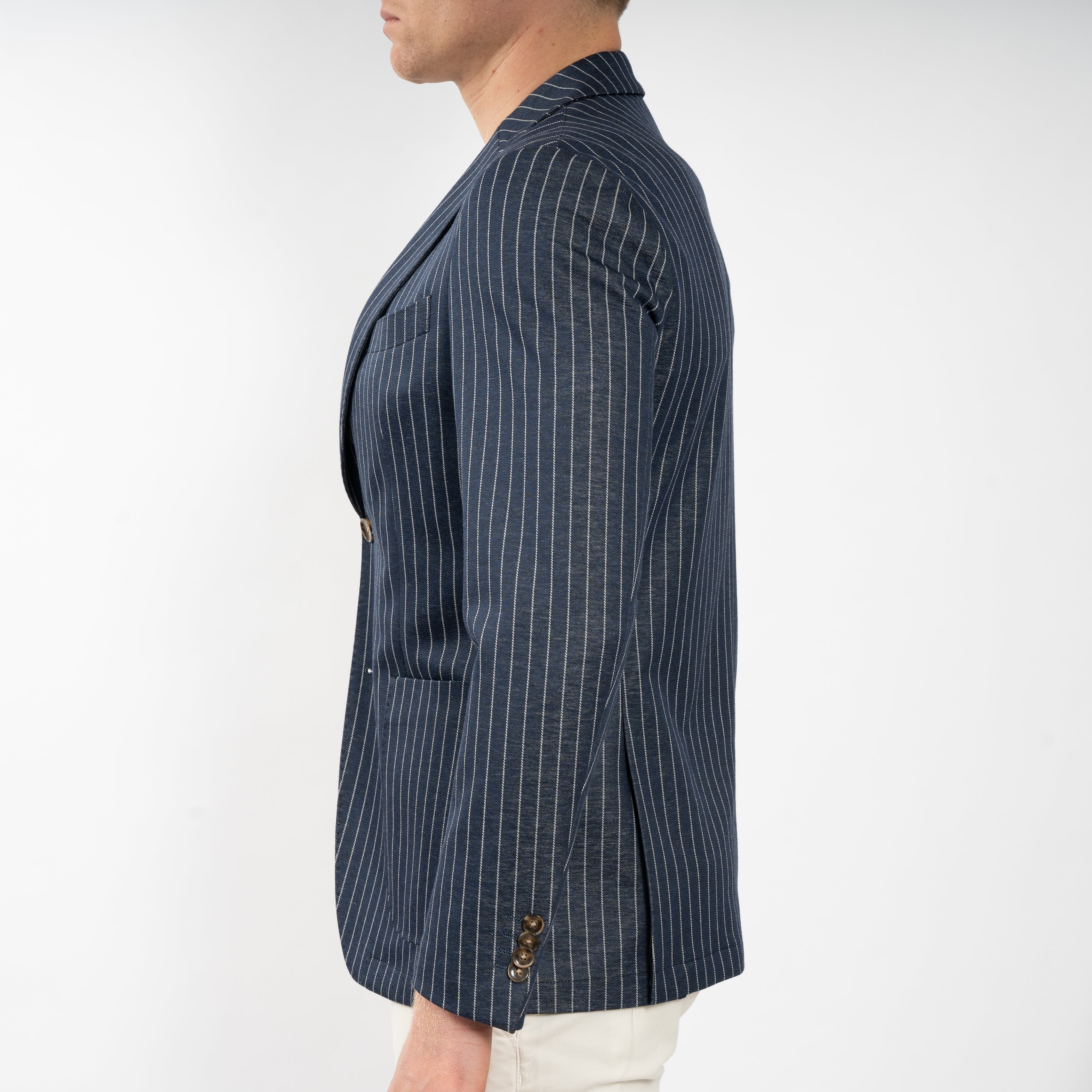 SEVEN DIALS Colbert Donkerblauw met Witte Krijtstreep | Blakely