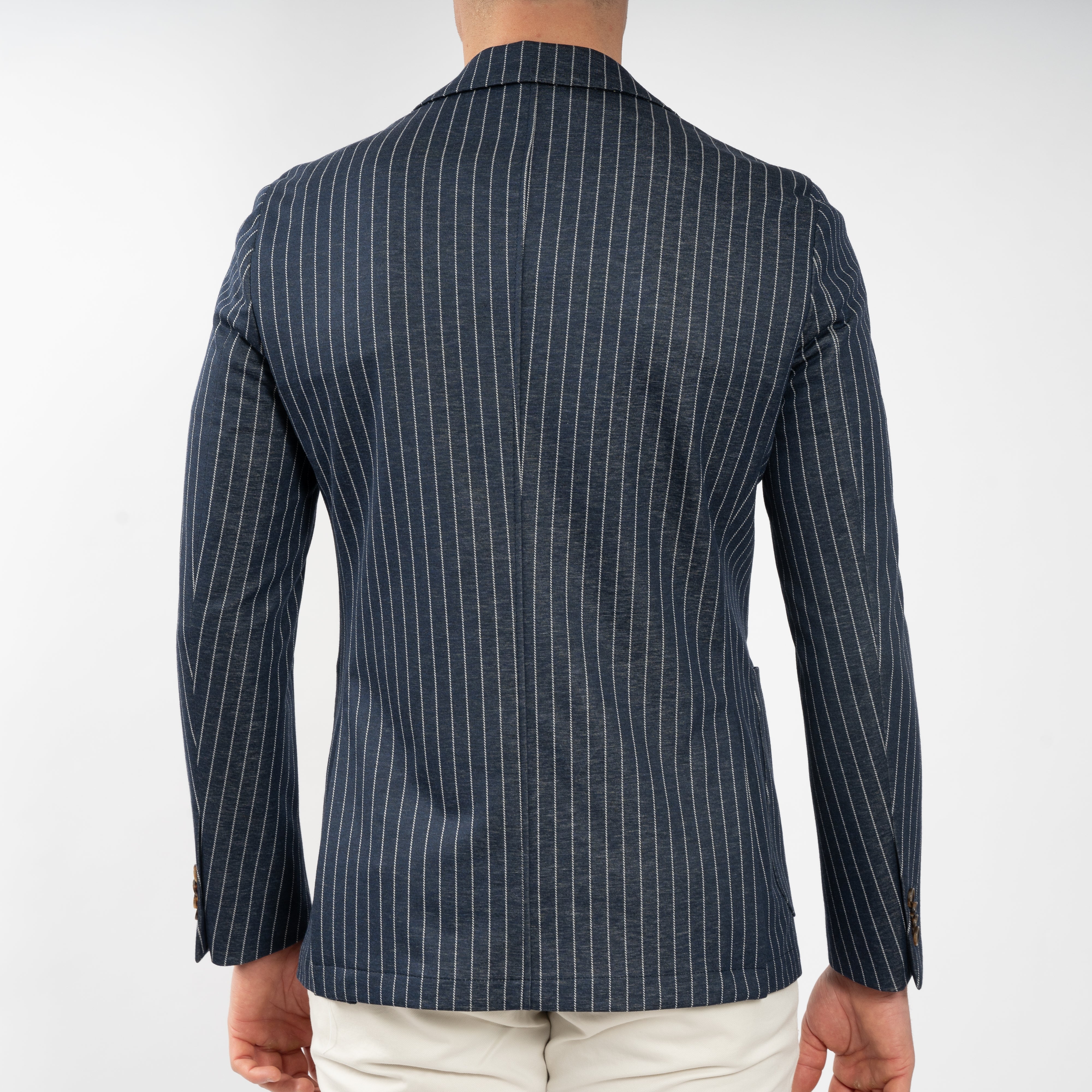 SEVEN DIALS Colbert Donkerblauw met Witte Krijtstreep | Blakely