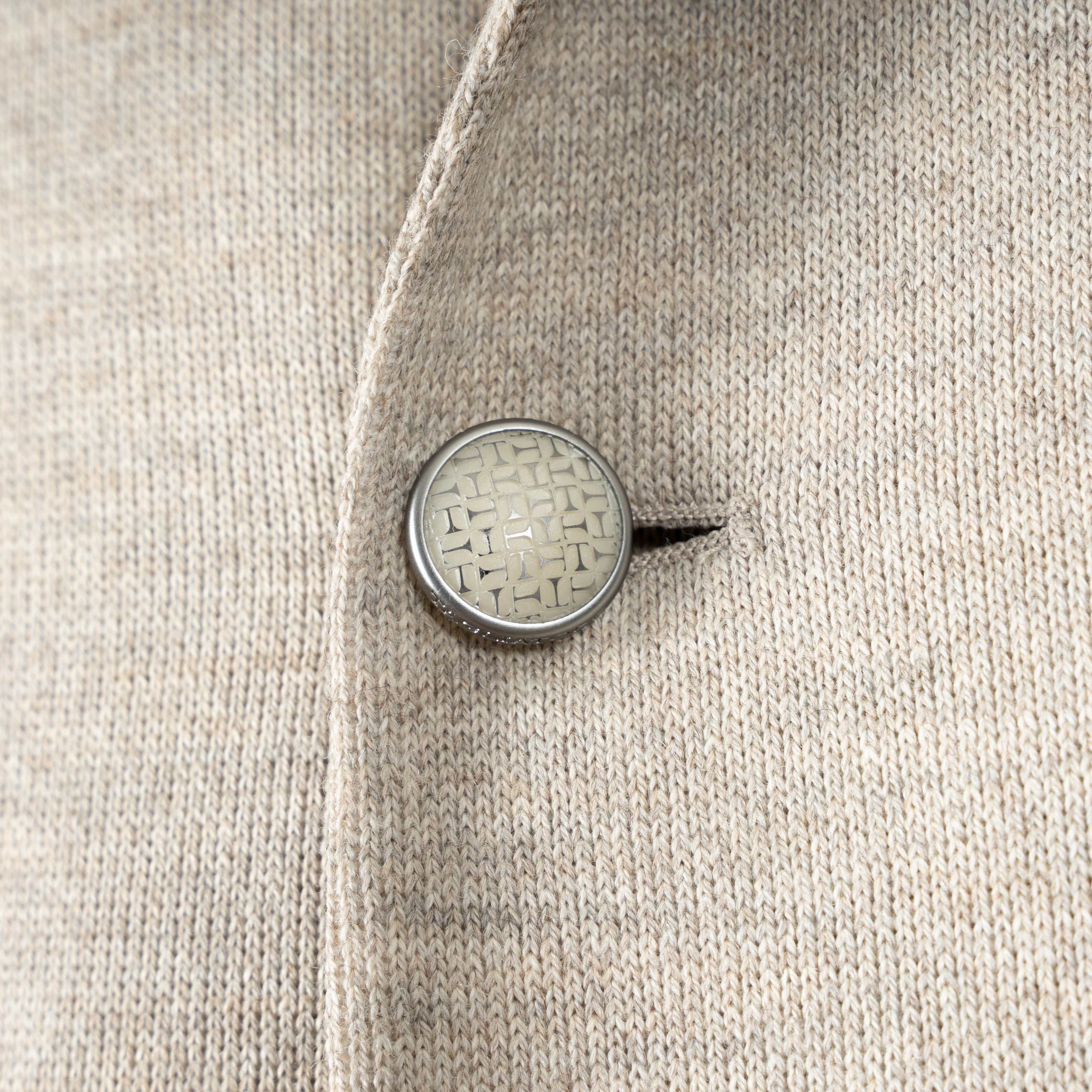 TAGLIATORE Double-Breasted Jersey Colbert Beige