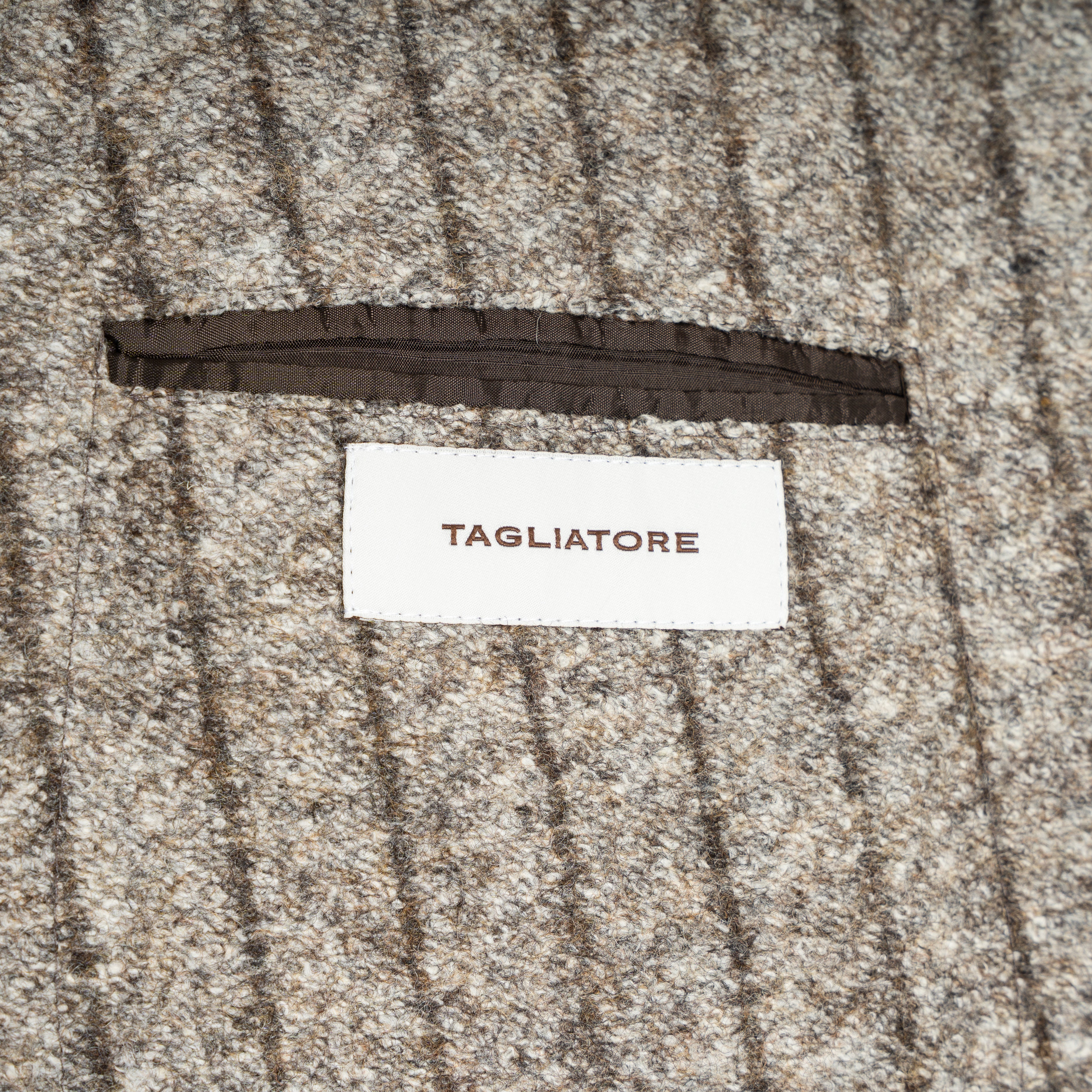 TAGLIATORE Double-Breasted Colbert Grijs Bruine Streep