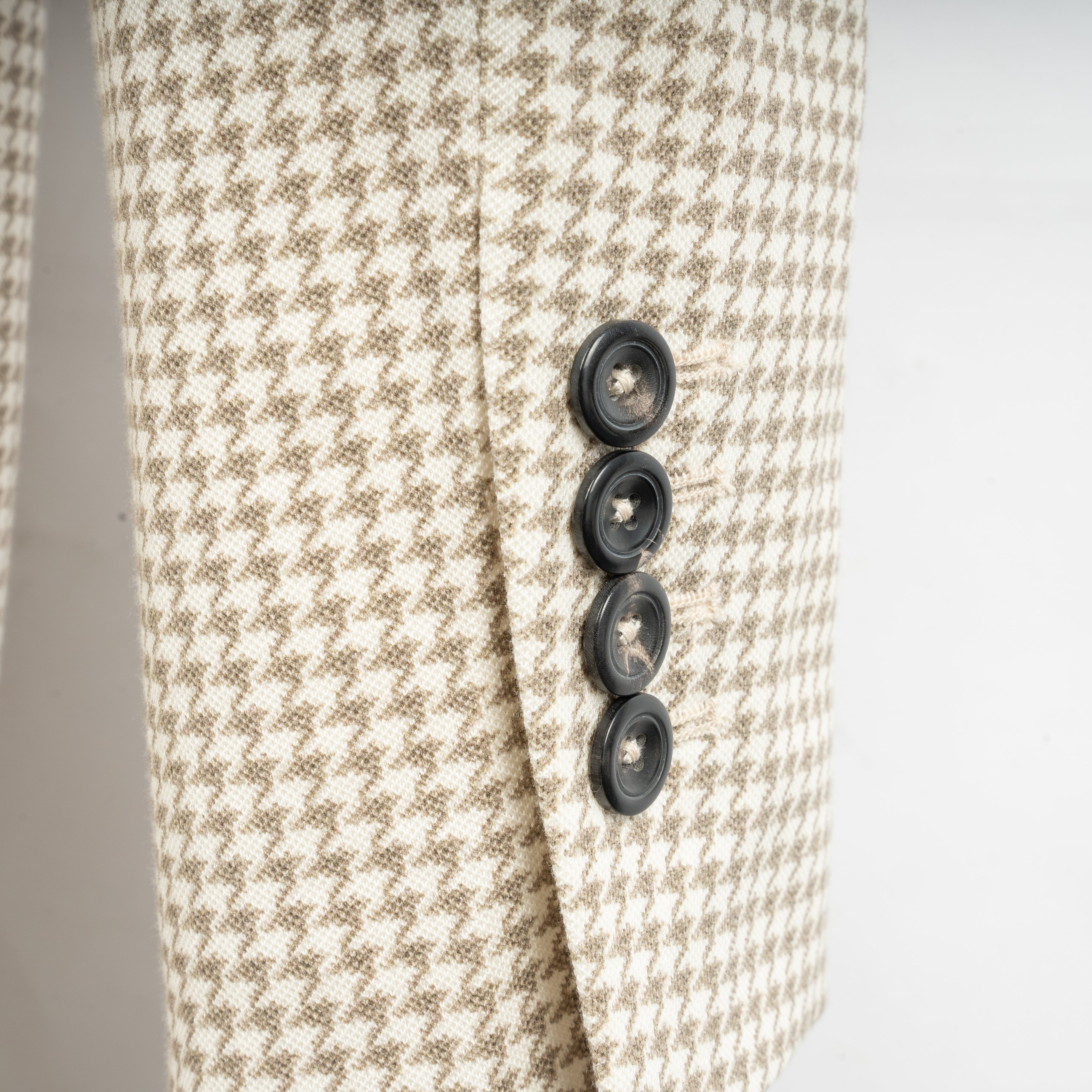 CIRCOLO Colbert Beige Pied-de-Poule | Easy Jacket