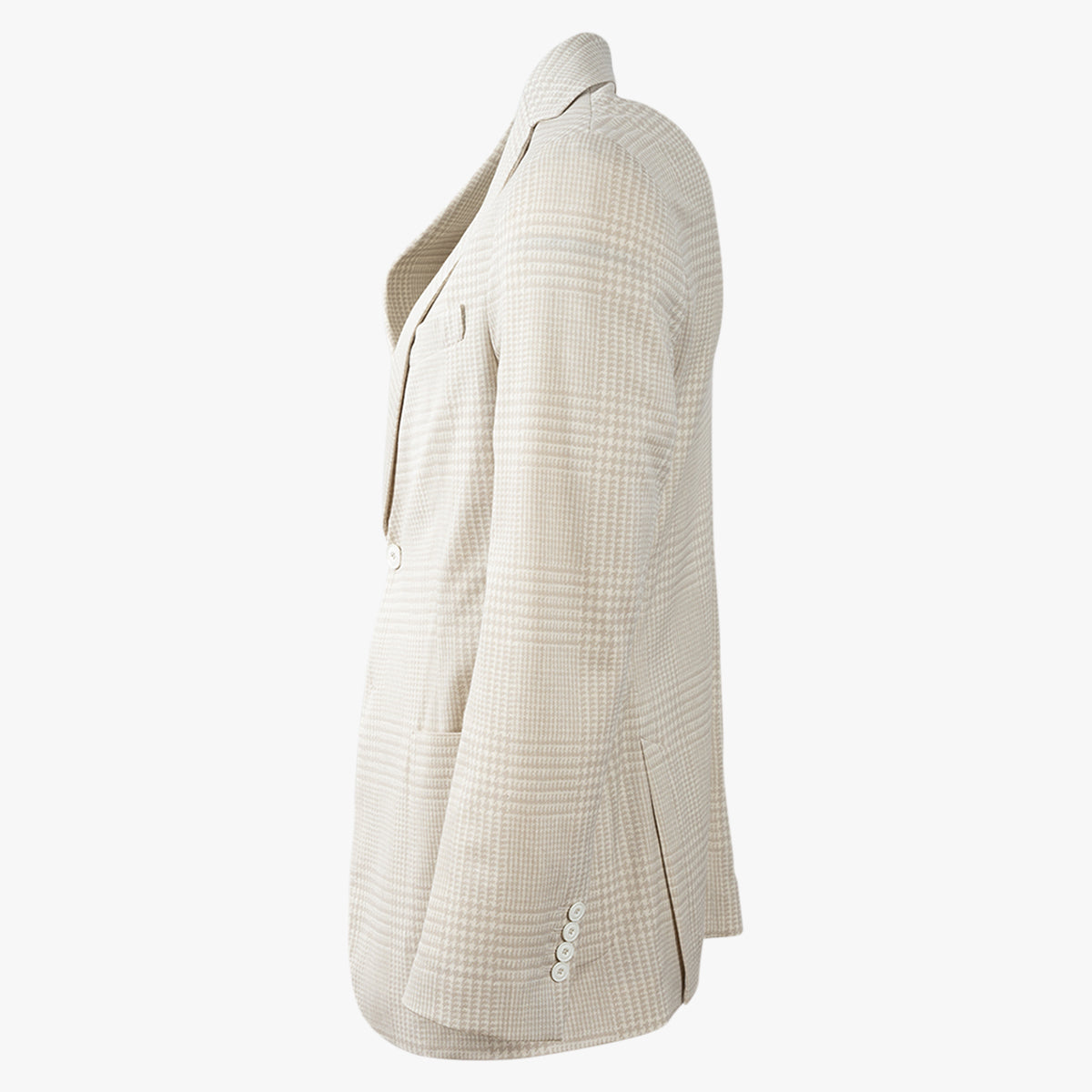 CIRCOLO Colbert Beige Ruit | Easy Jacket