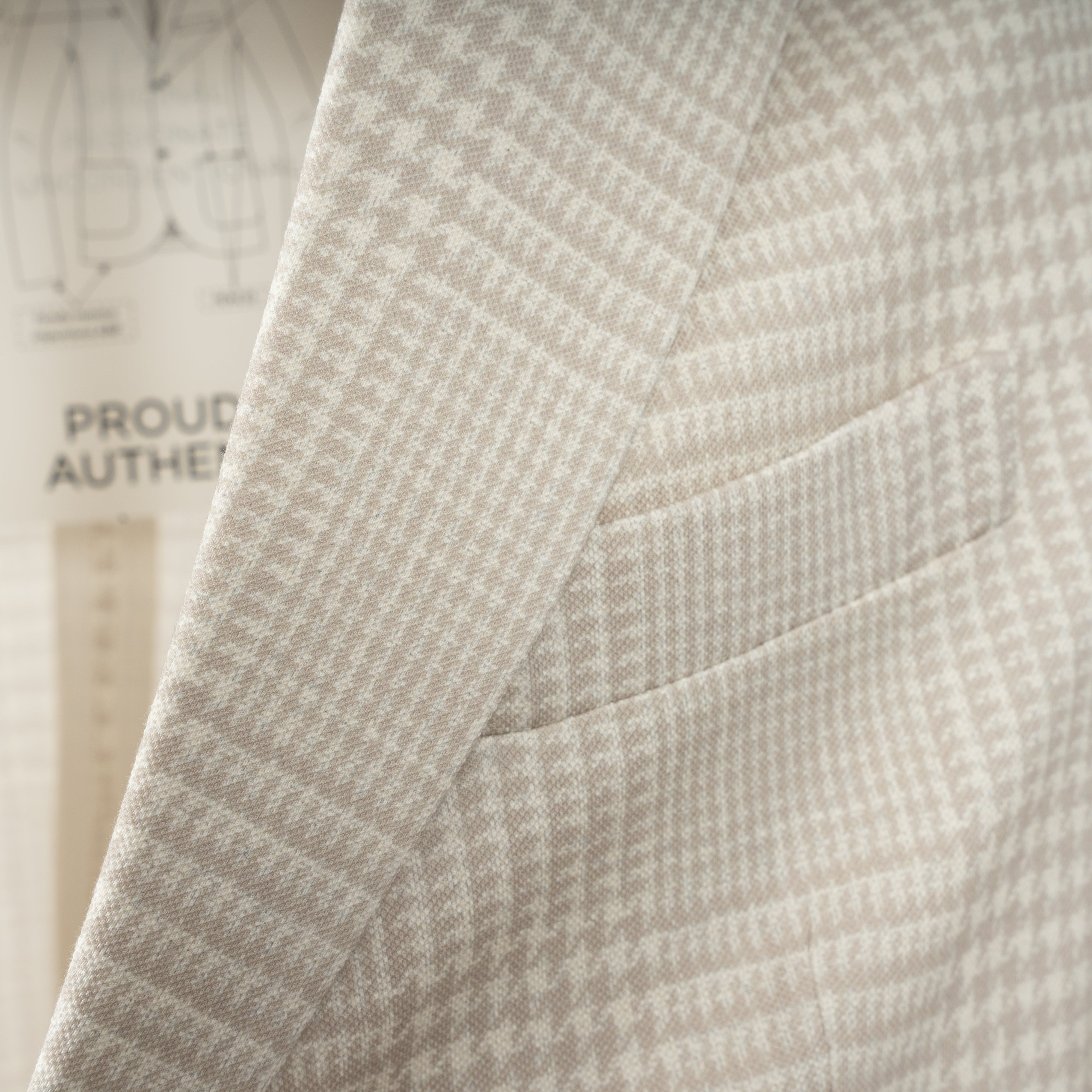 CIRCOLO Colbert Beige Ruit | Easy Jacket