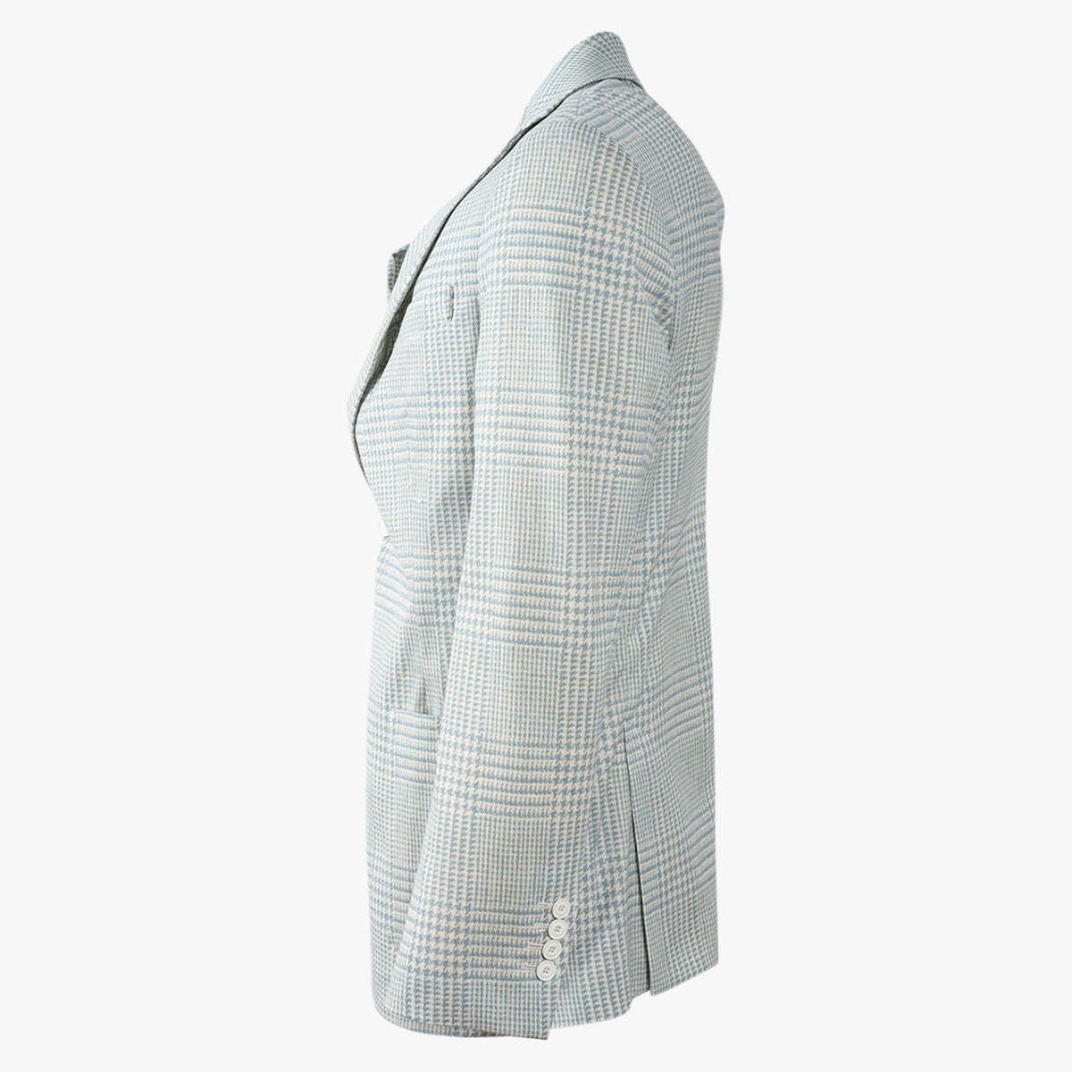 CIRCOLO Colbert Aquablauwe Ruit | Easy Jacket