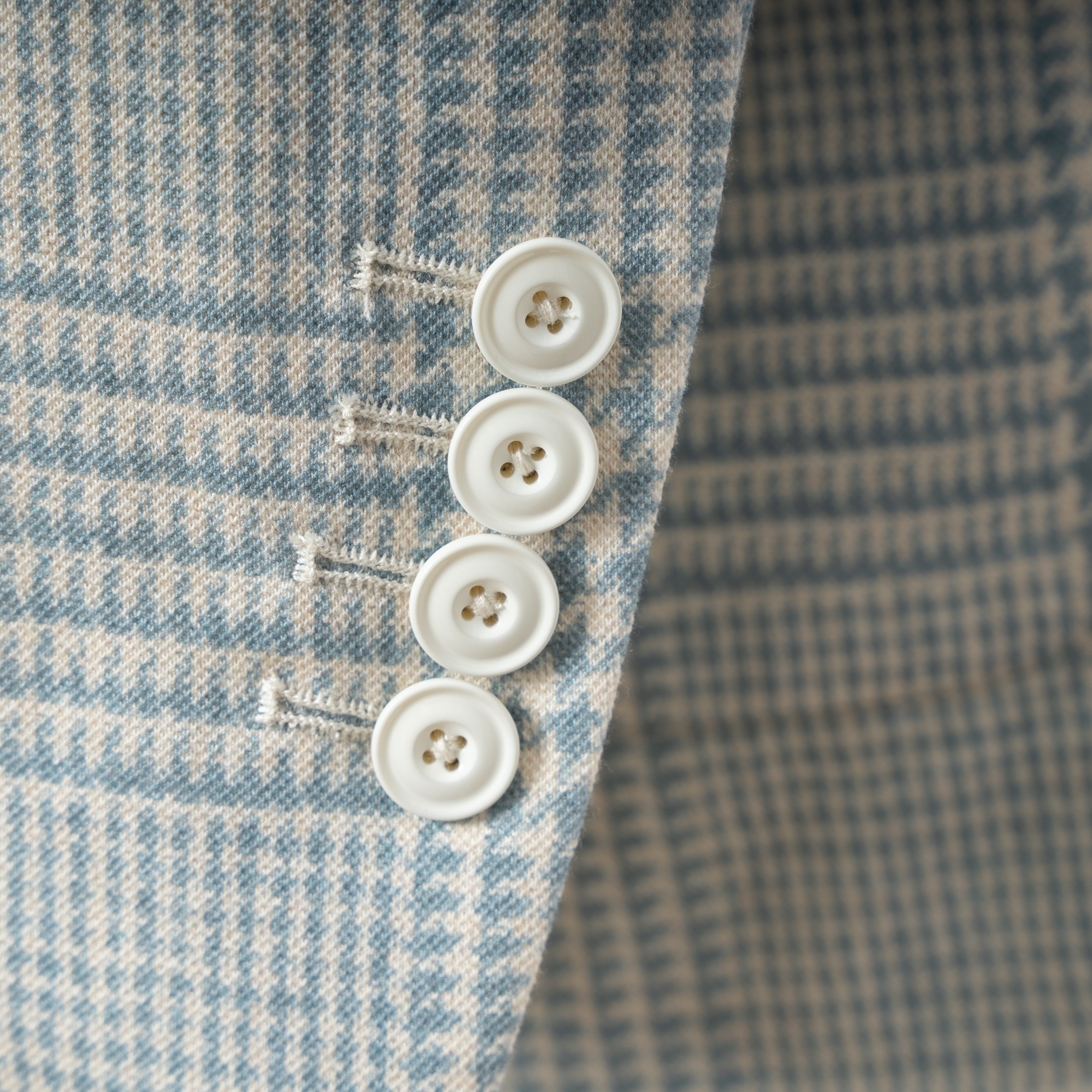 CIRCOLO Colbert Aquablauwe Ruit | Easy Jacket