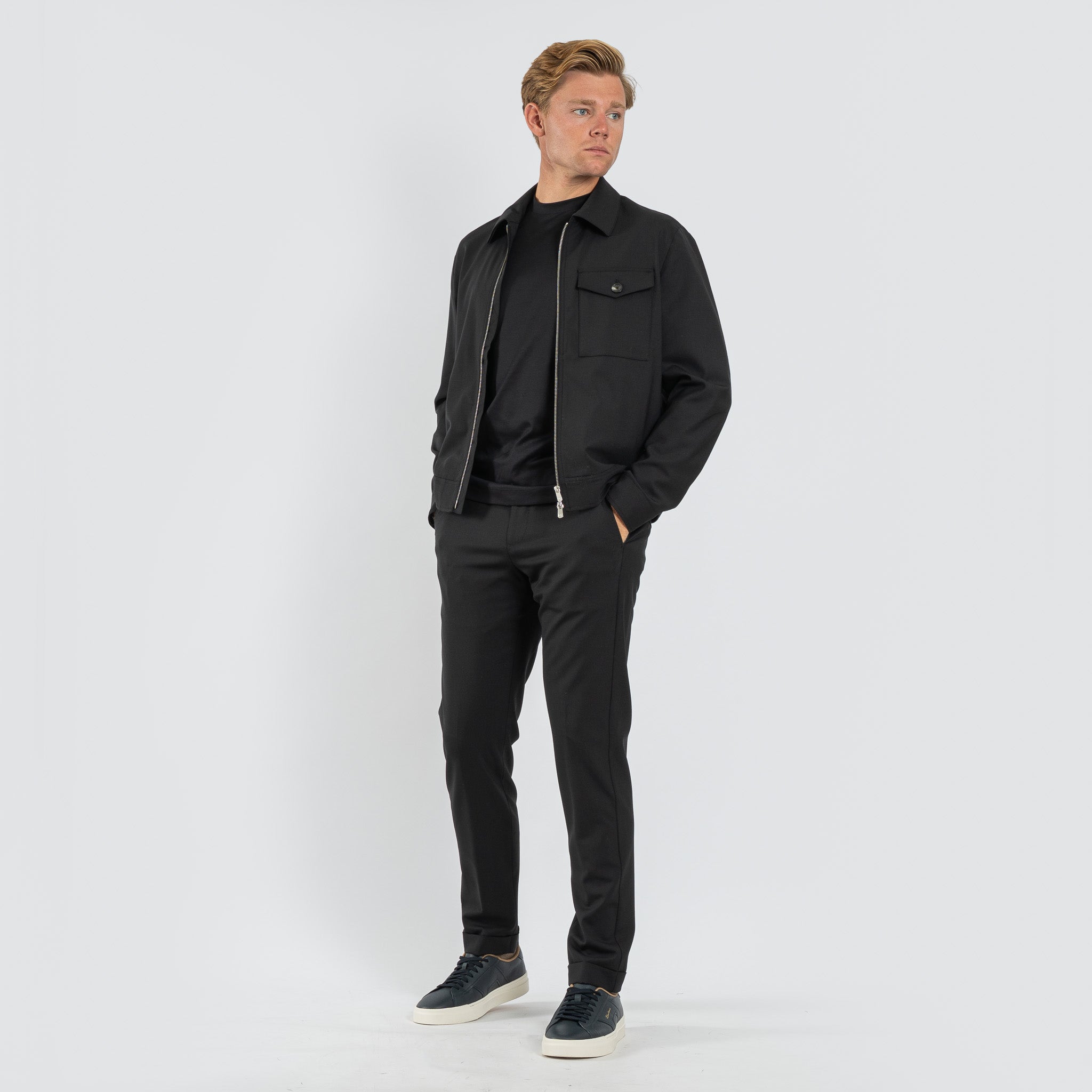 Marco Pescarolo Pantalon Zwart | Caracciolo
