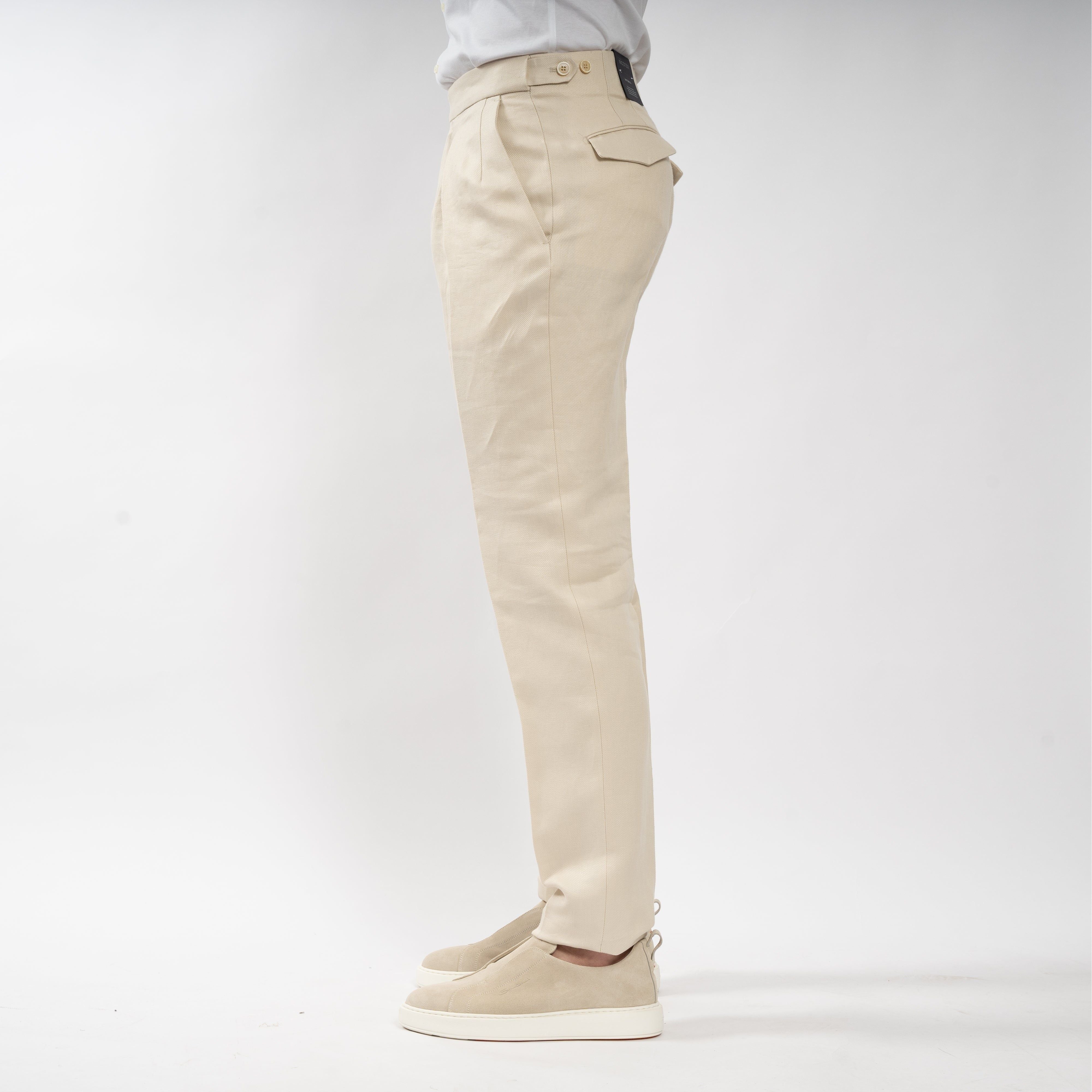 Incotex Linnen Chino Creme | Pattern 54